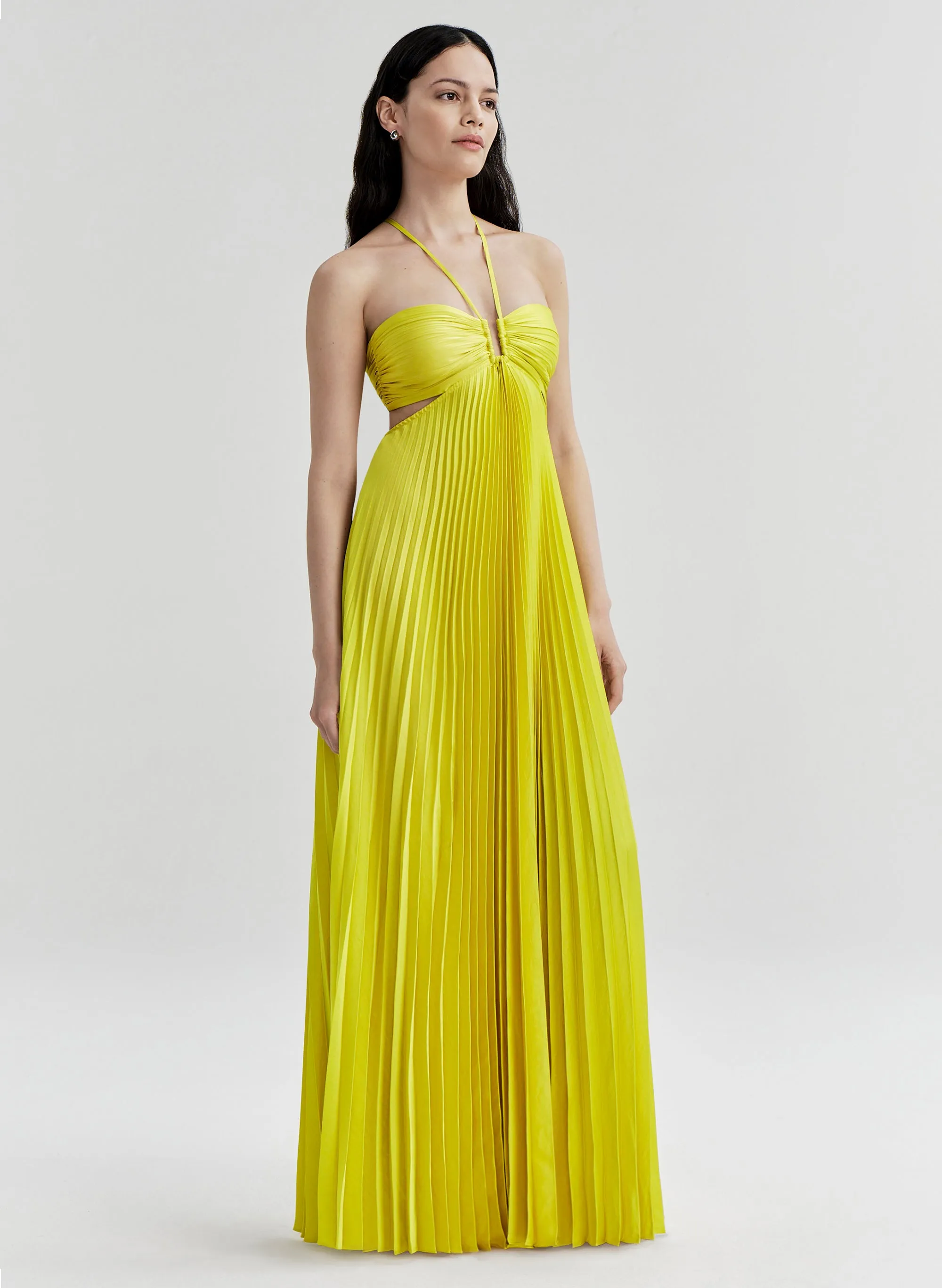 Moira Satin Pleated Maxi Dress sold by A.L.C. product image thumbnail 3