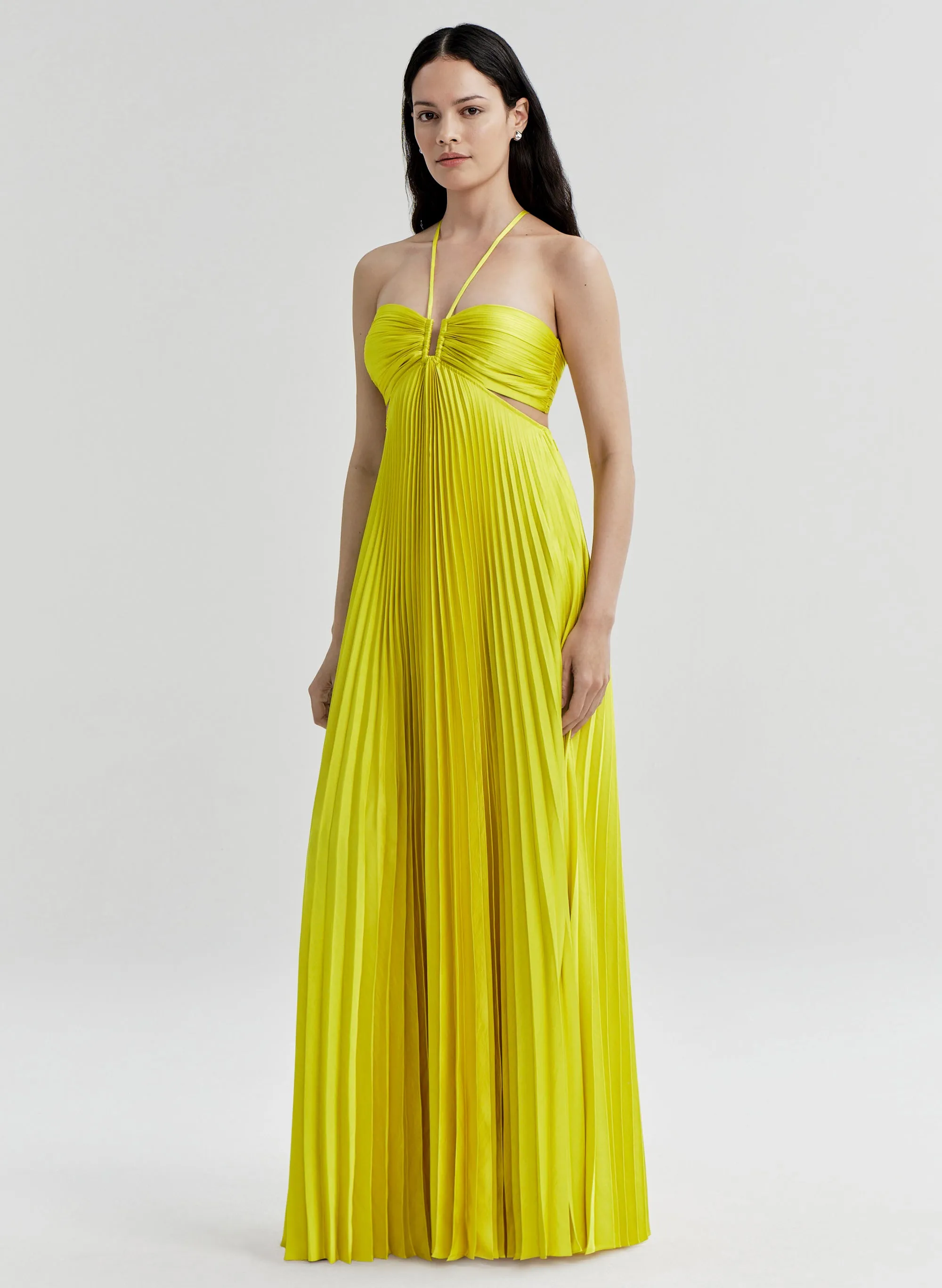 Moira Satin Pleated Maxi Dress sold by A.L.C. product image thumbnail 4