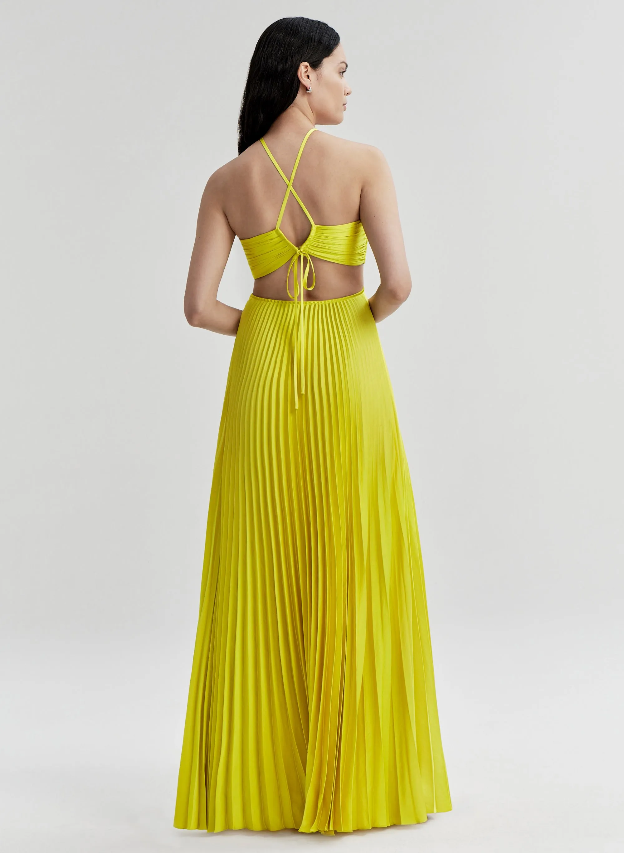 Moira Satin Pleated Maxi Dress sold by A.L.C. product image thumbnail 5