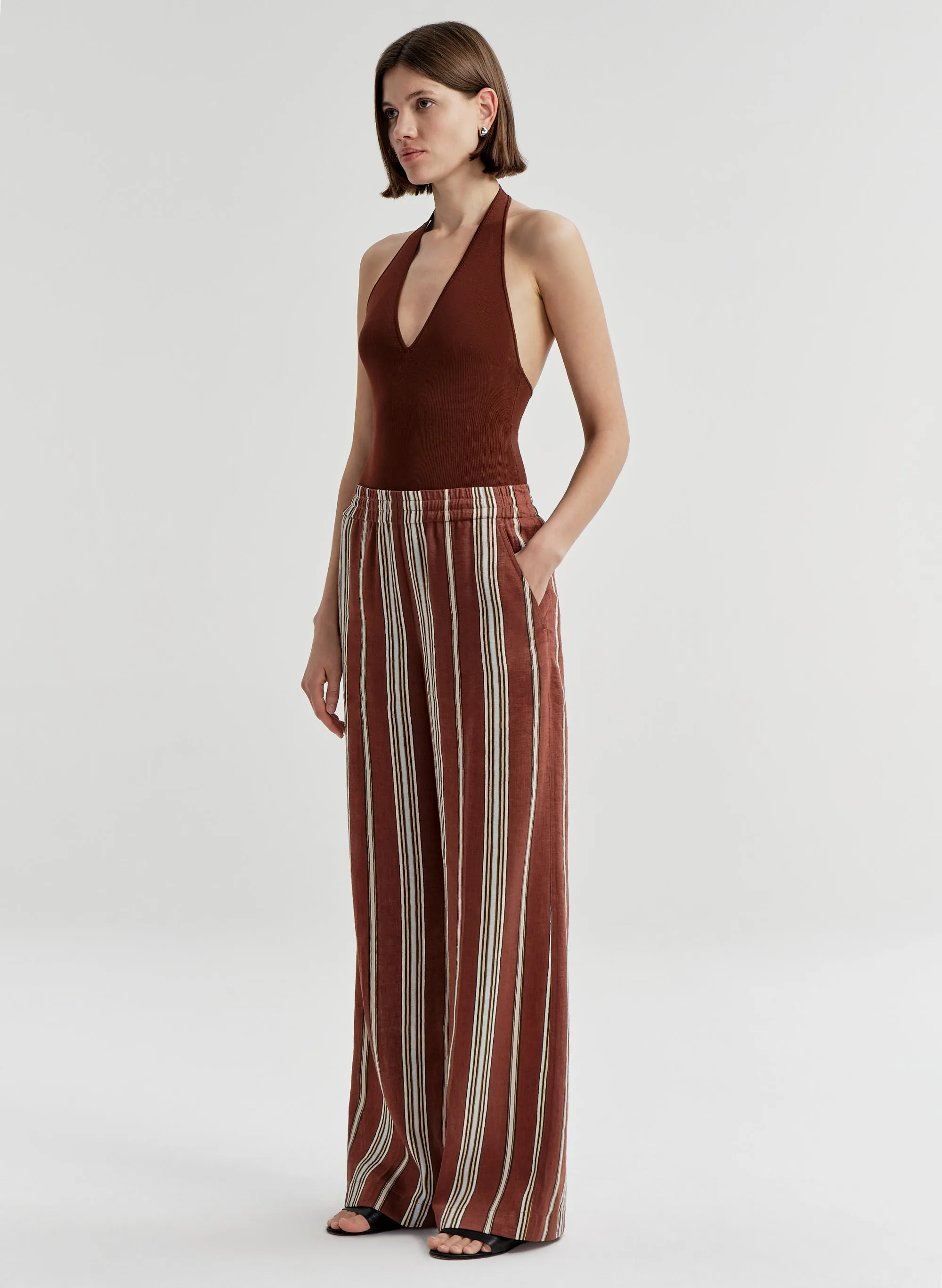 Tyler Striped Linen Pant sold by A.L.C. product image thumbnail 4