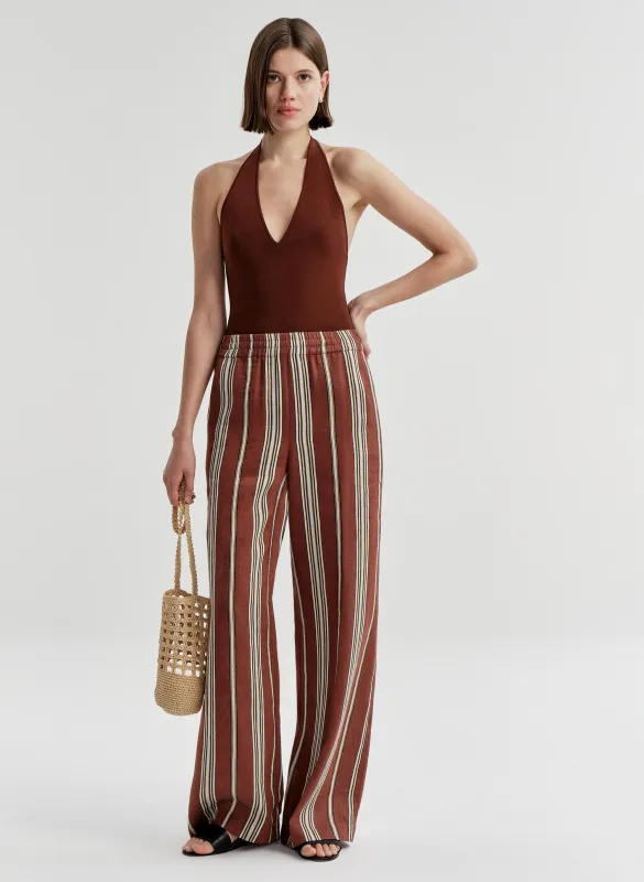 Tyler Striped Linen Pant made by A.L.C.