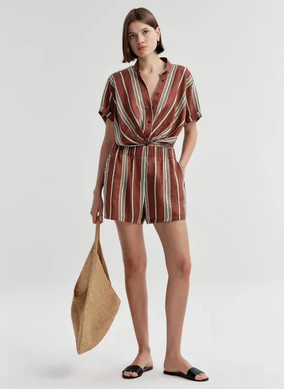 Casey Striped Linen Short made by A.L.C.