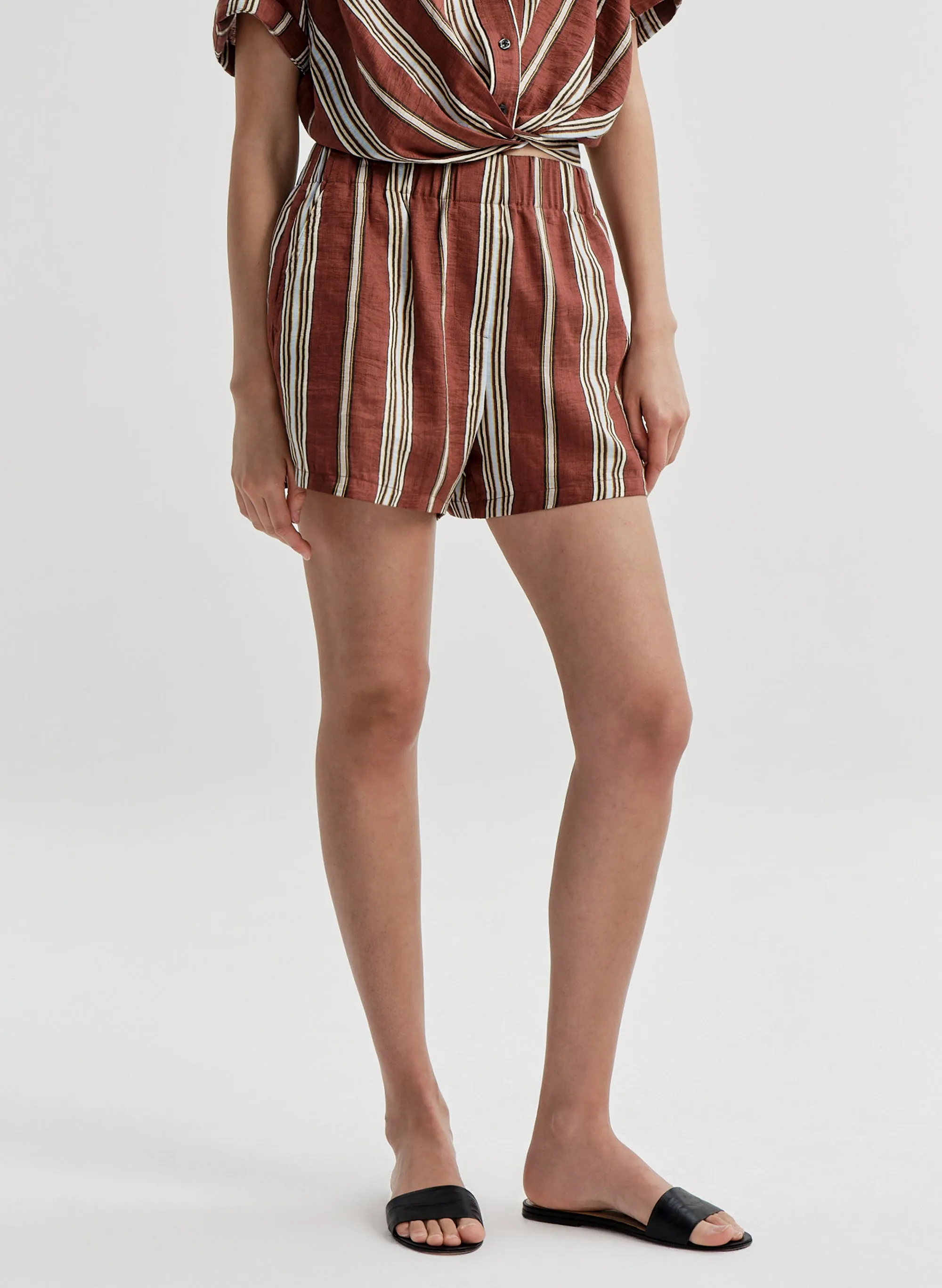 Casey Striped Linen Short sold by A.L.C. product image thumbnail 3