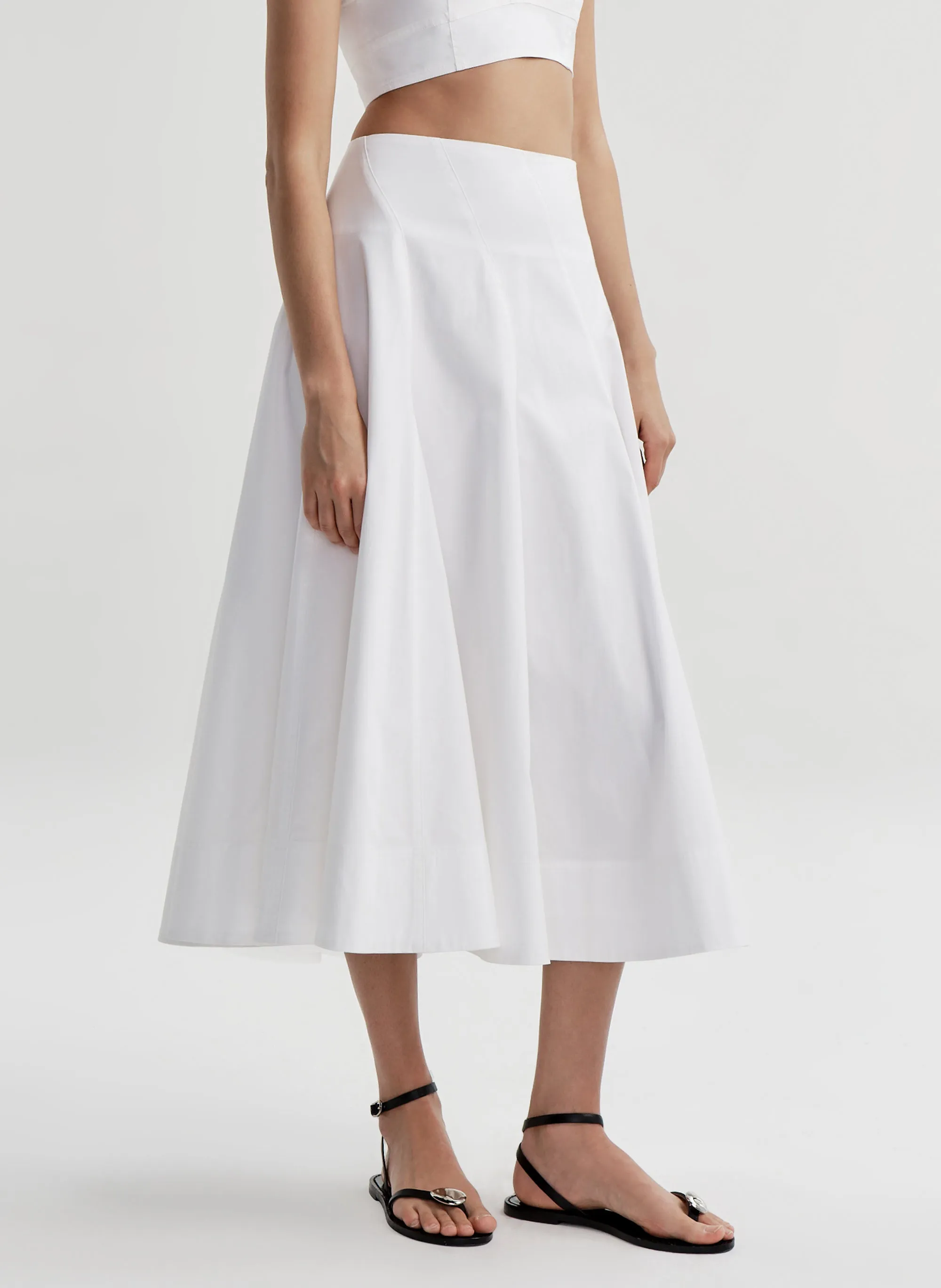 Gemma Stretch Cotton Midi Skirt sold by A.L.C. product image thumbnail 3