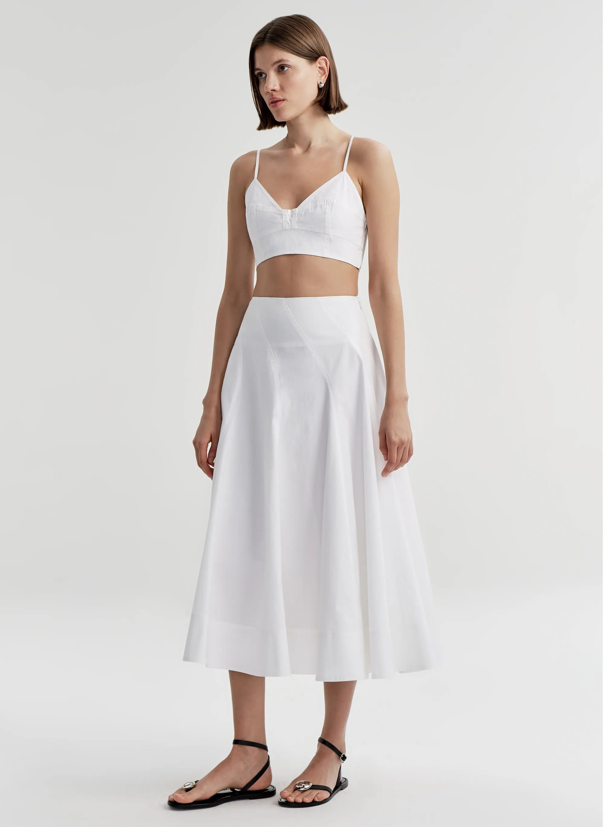 Gemma Stretch Cotton Midi Skirt sold by A.L.C. product image thumbnail 4