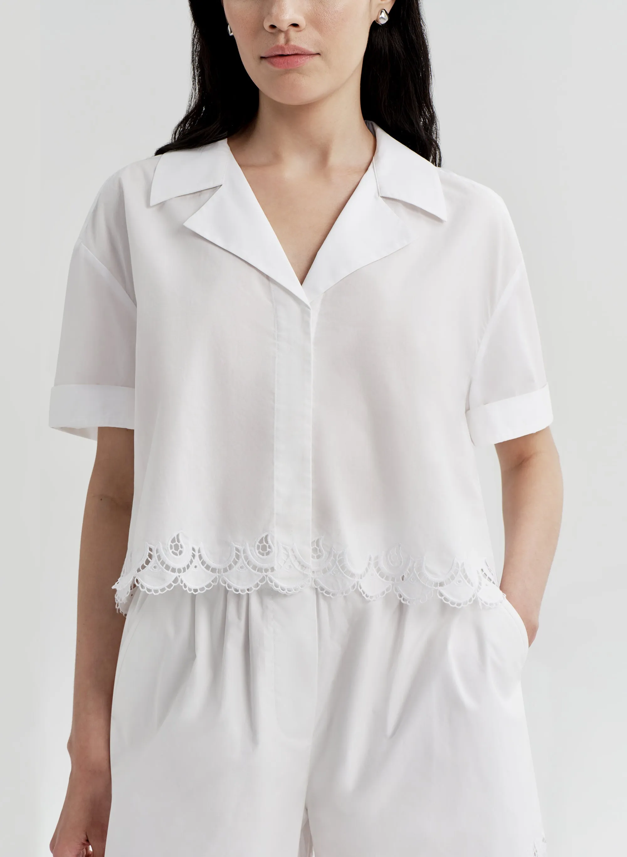 Gabrielle Embroidered Cotton Shirt sold by A.L.C. product image thumbnail 2