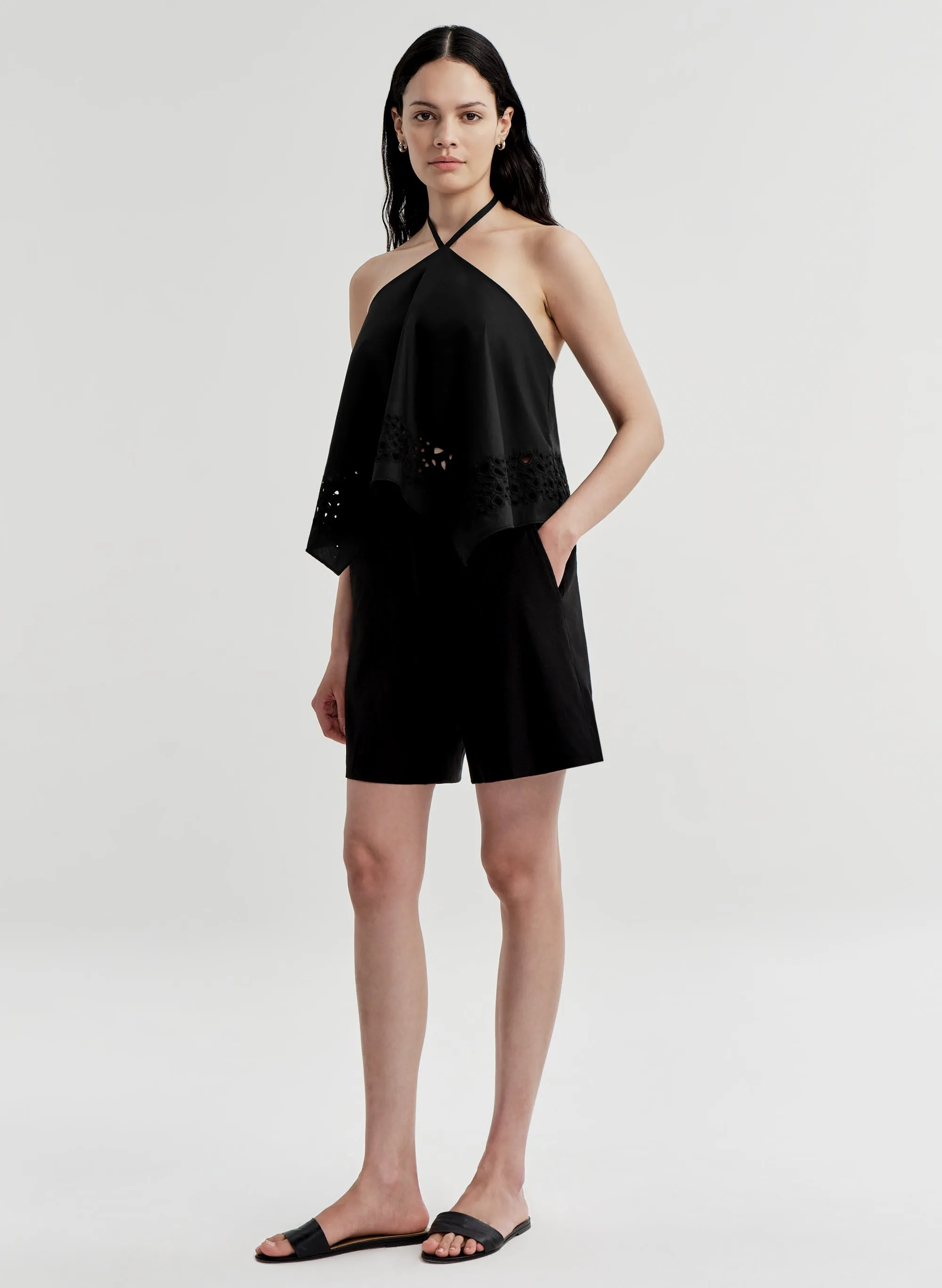 Aleia Embroidered Cotton Top sold by A.L.C. product image thumbnail 4
