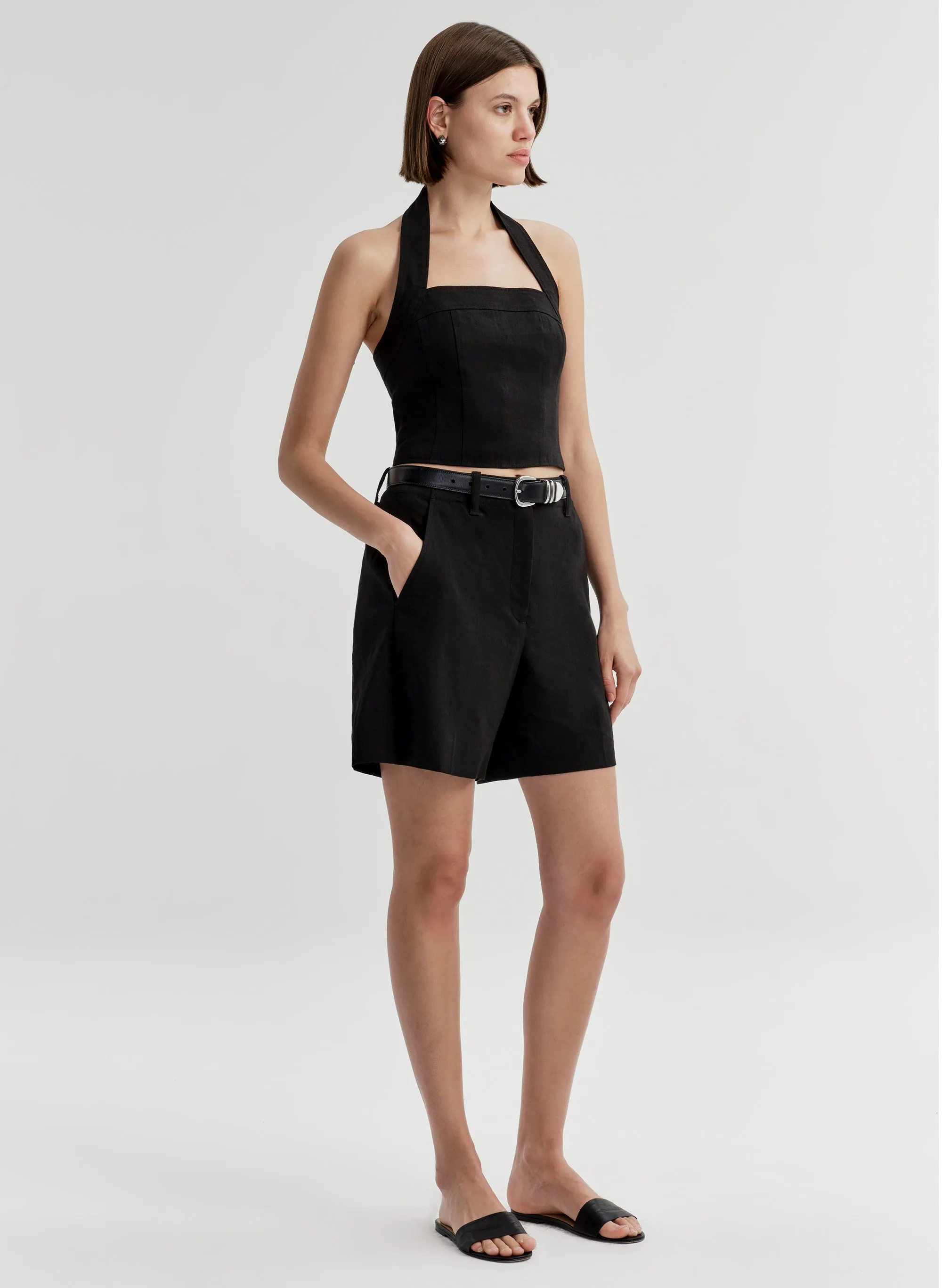 Lori Linen Halter Top sold by A.L.C. product image thumbnail 3