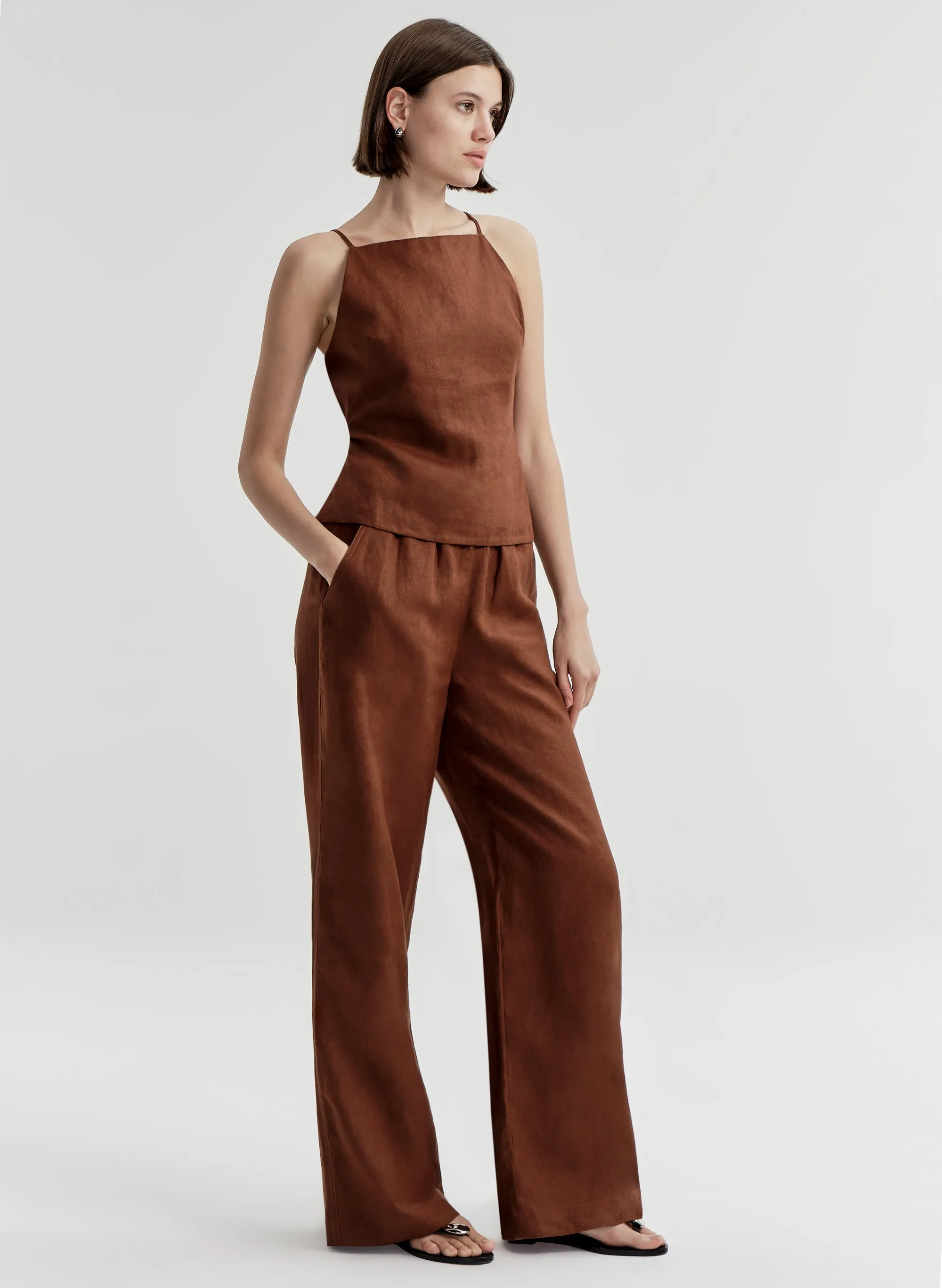 Reese Tie-Back Linen Top sold by A.L.C. product image thumbnail 4