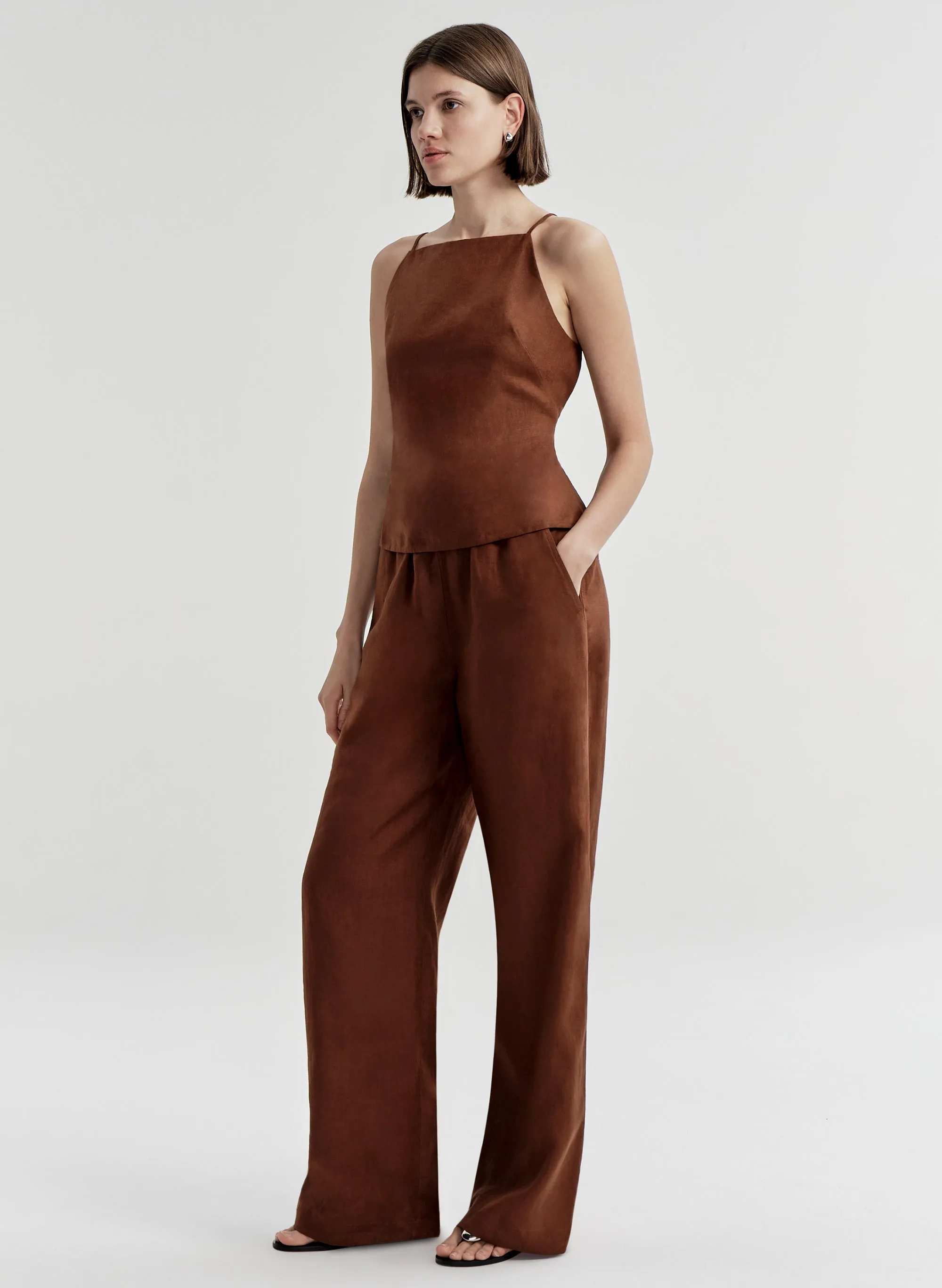 Reese Tie-Back Linen Top sold by A.L.C. product image thumbnail 5