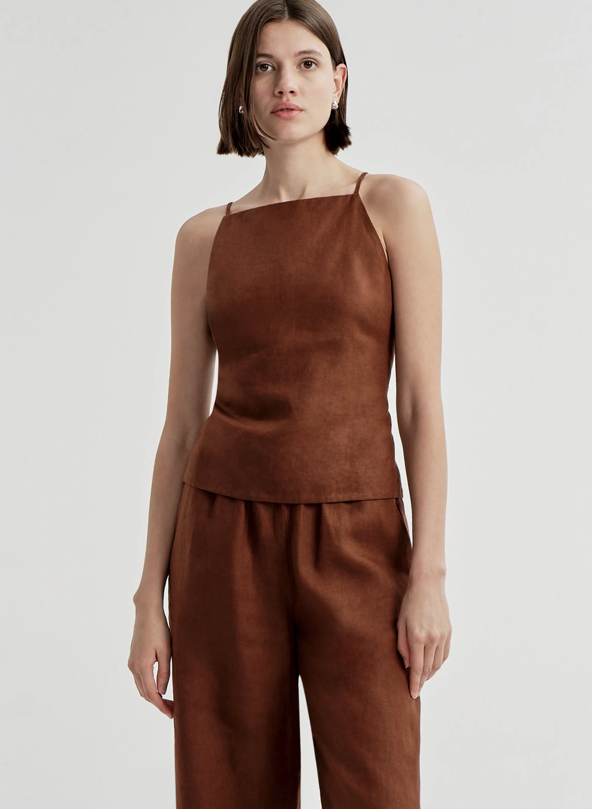 Reese Tie-Back Linen Top sold by A.L.C.