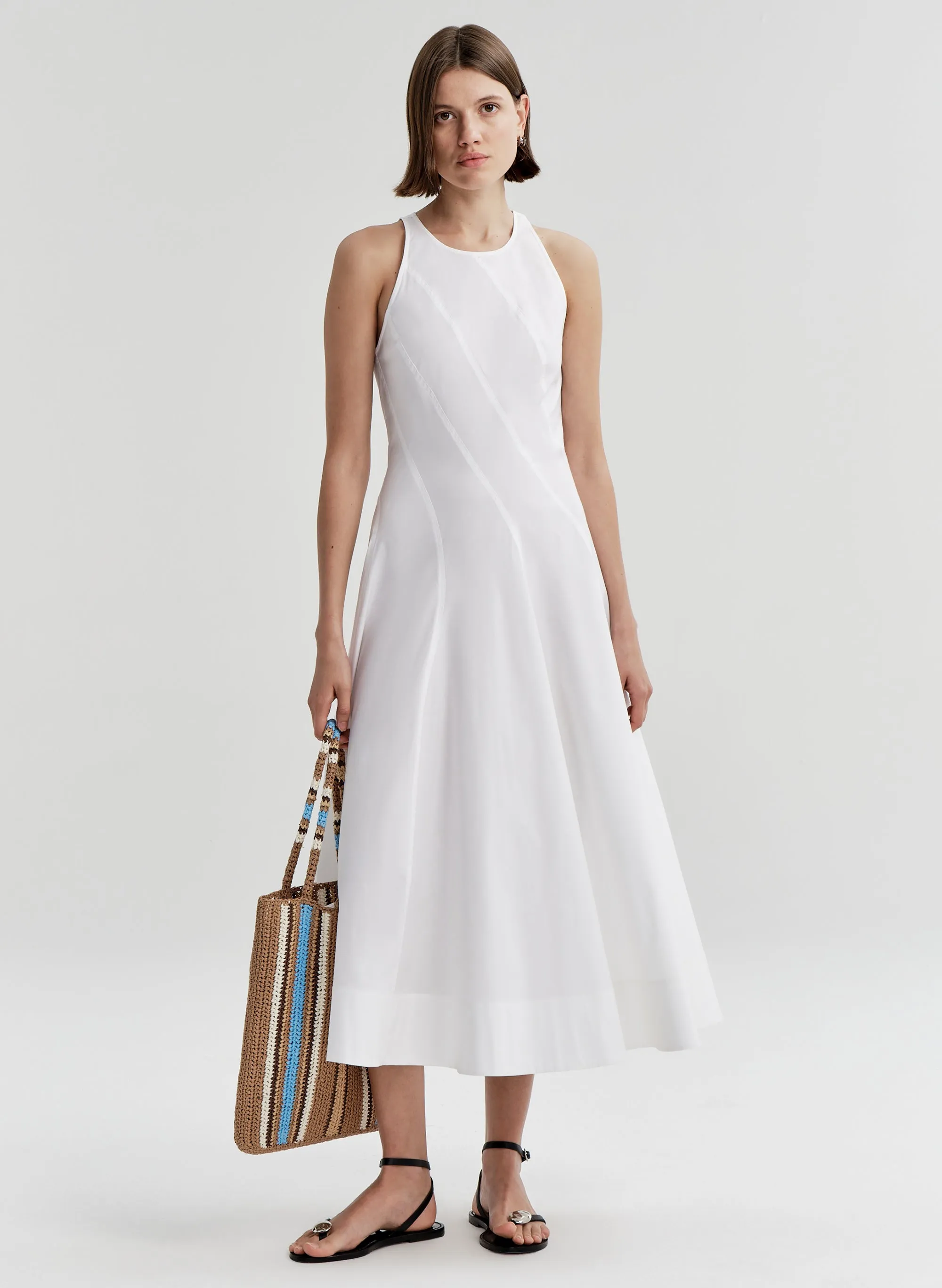 Gemma Stretch Cotton Midi Dress sold by A.L.C.