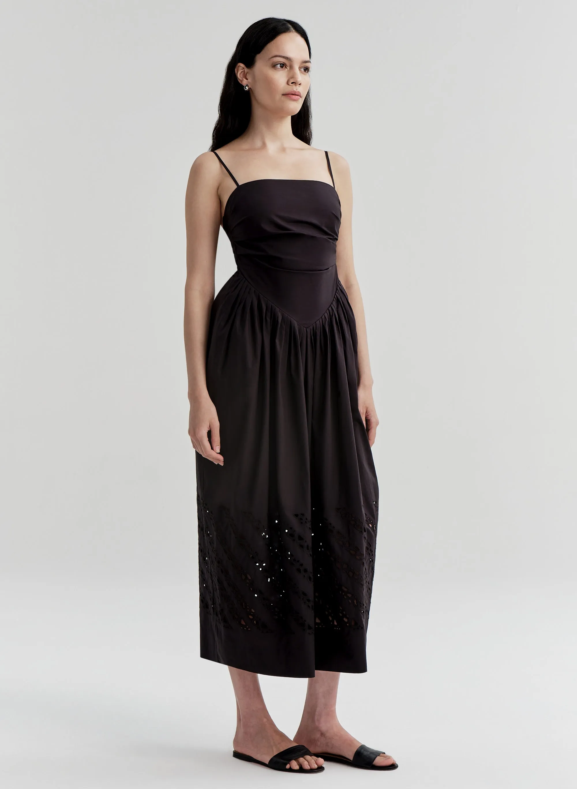 Mika Embroidered Cotton Midi Dress sold by A.L.C. product image thumbnail 4