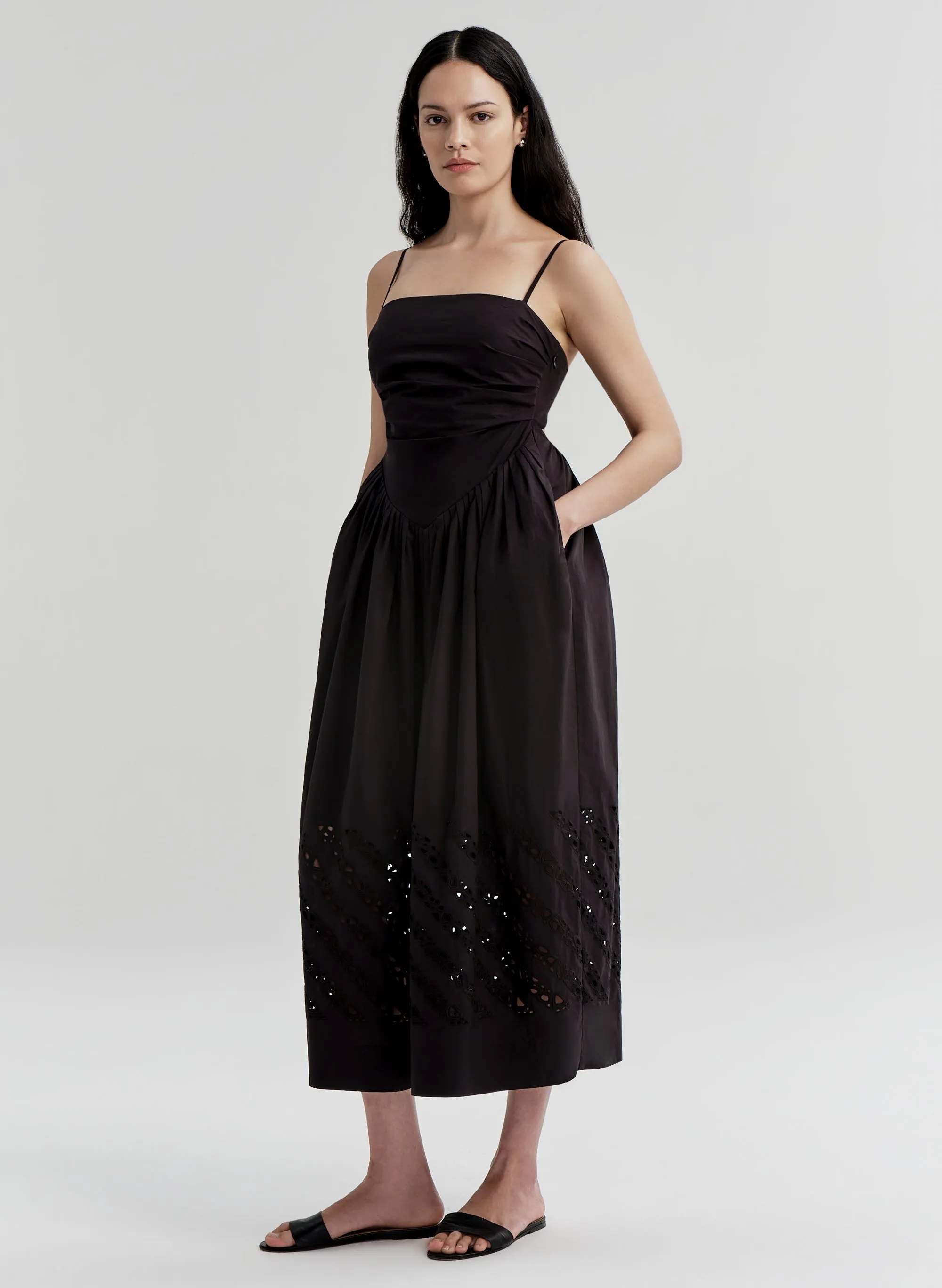 Mika Embroidered Cotton Midi Dress sold by A.L.C. product image thumbnail 5