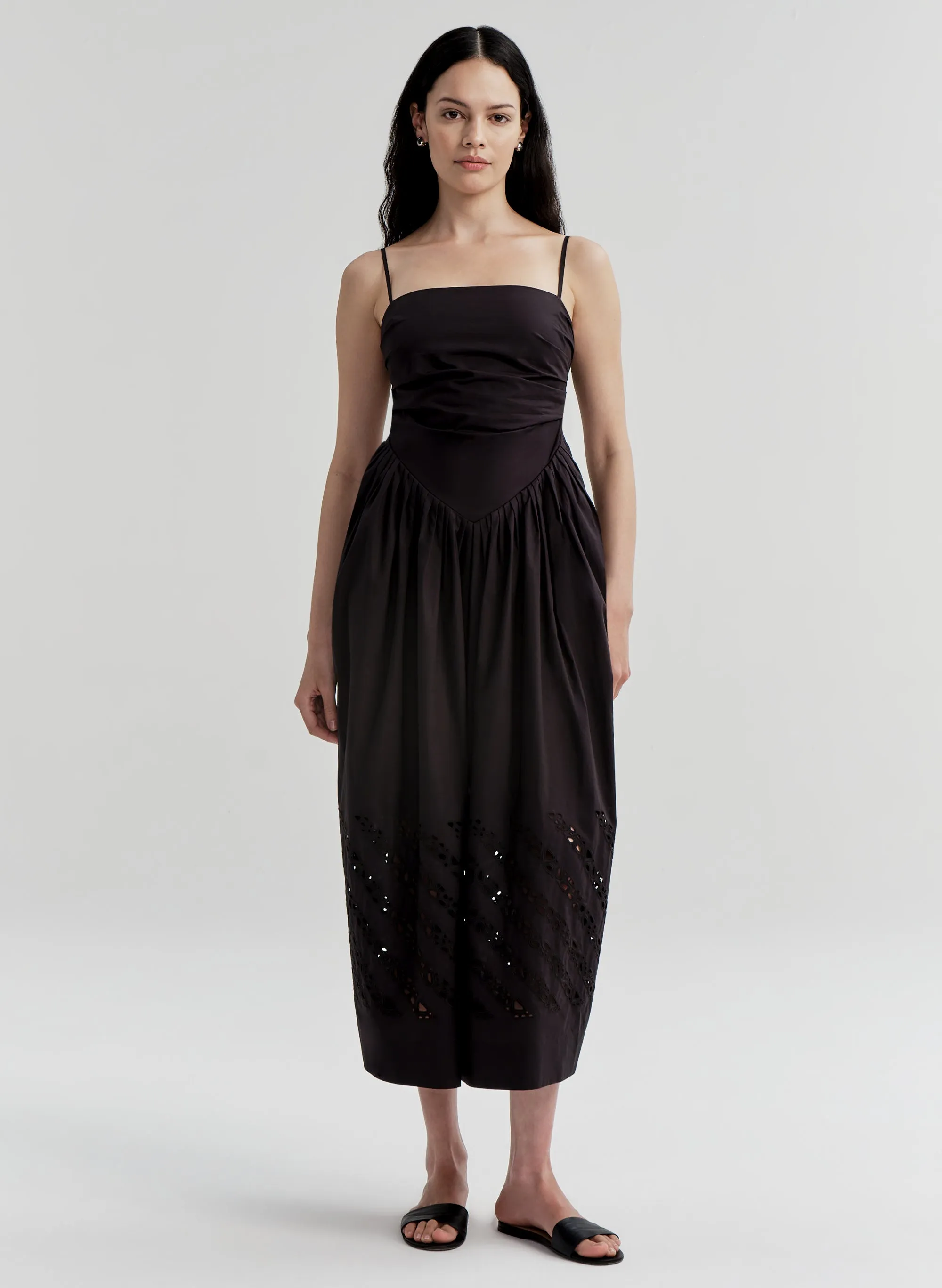 Mika Embroidered Cotton Midi Dress sold by A.L.C.