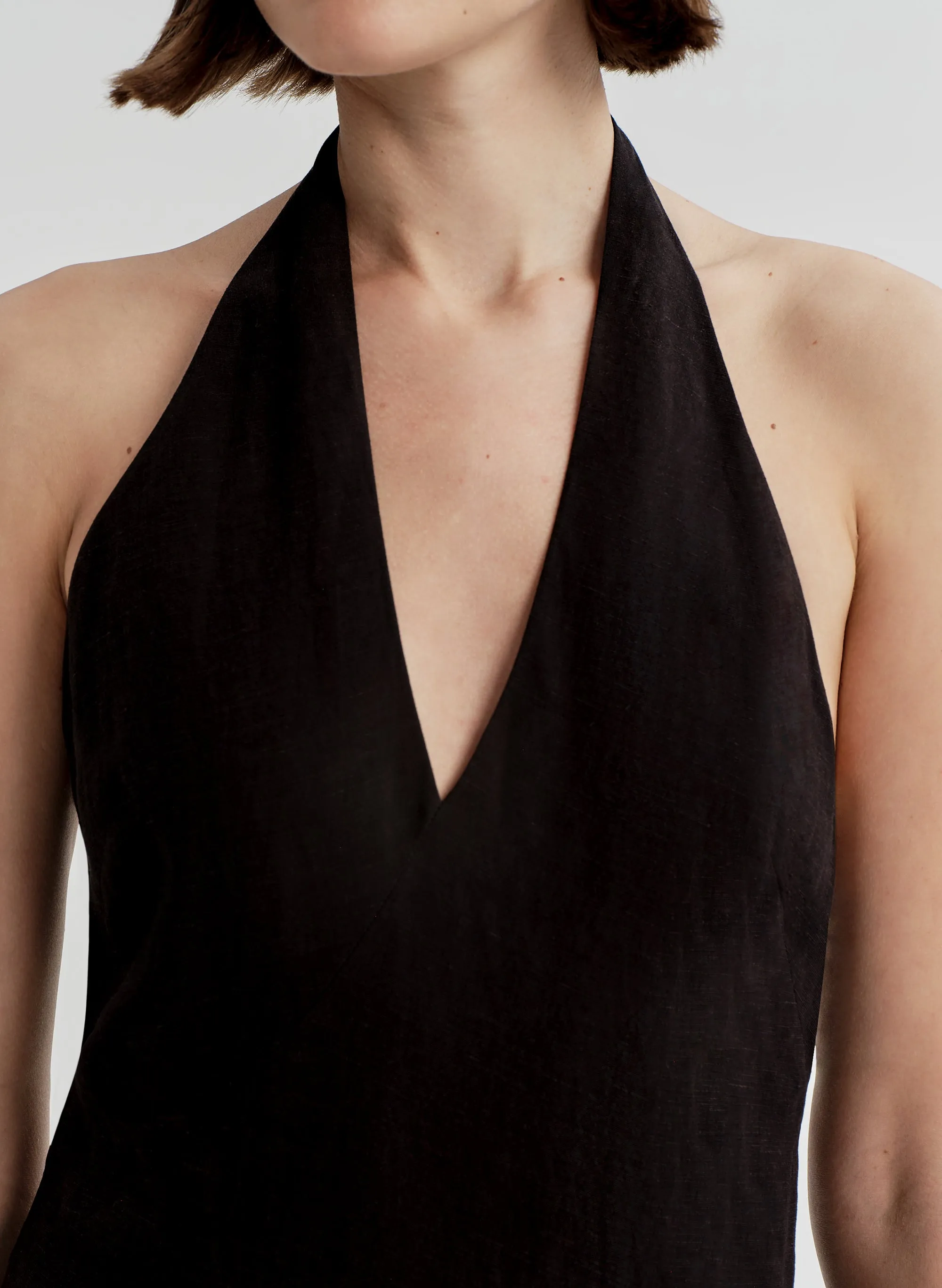Celina Linen Halter Midi Dress sold by A.L.C. product image thumbnail 2