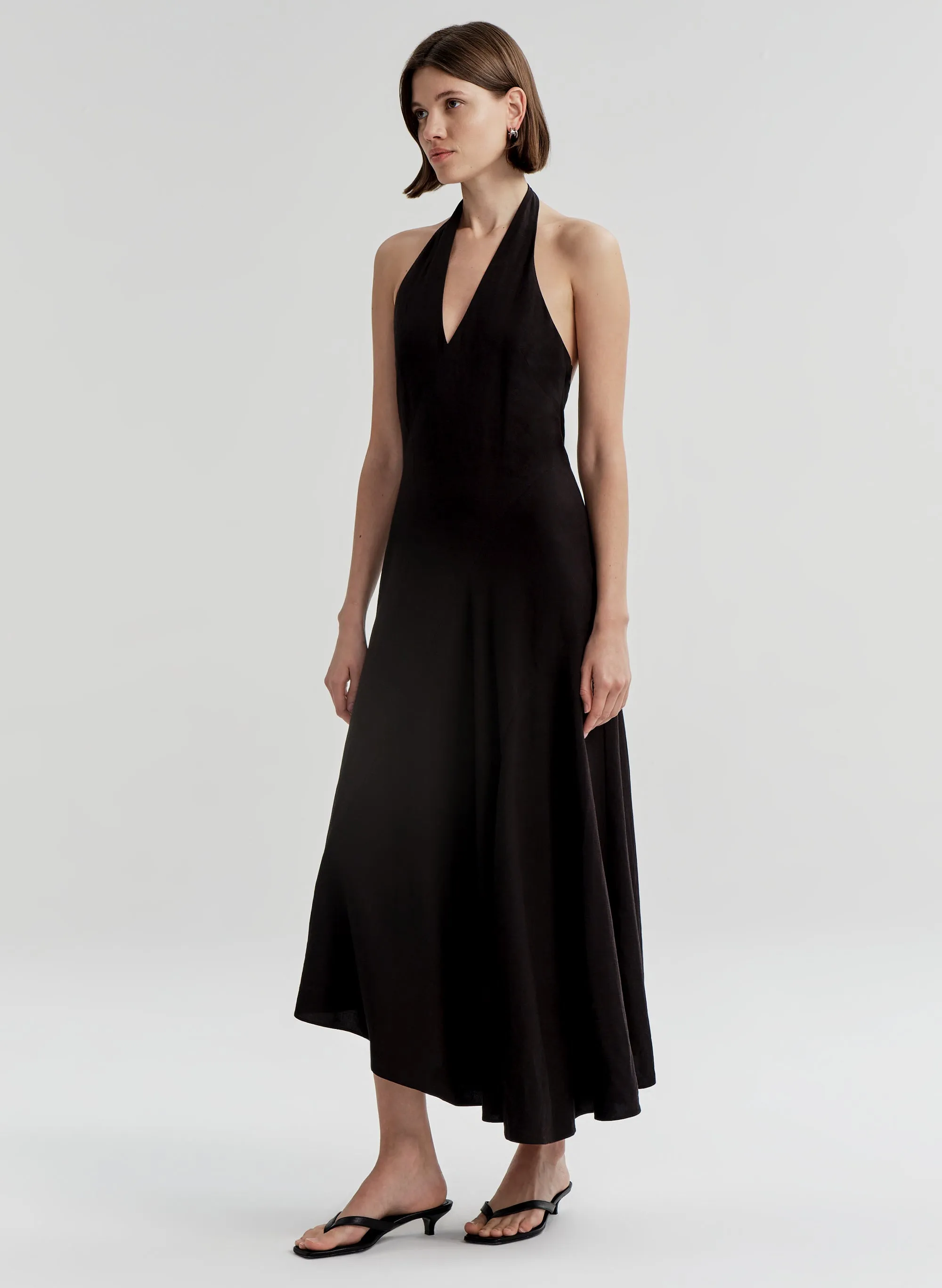 Celina Linen Halter Midi Dress sold by A.L.C. product image thumbnail 4