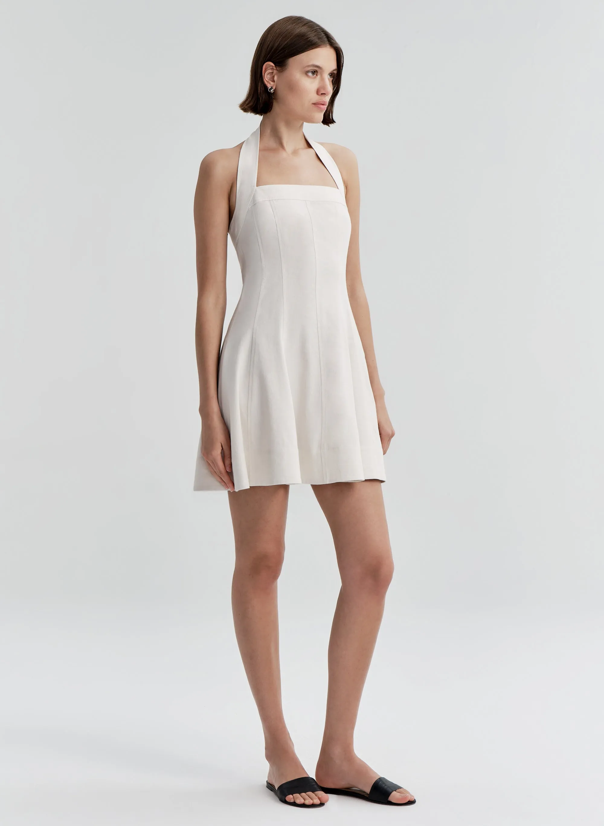 Elli Linen Mini Halter Dress sold by A.L.C. product image thumbnail 3