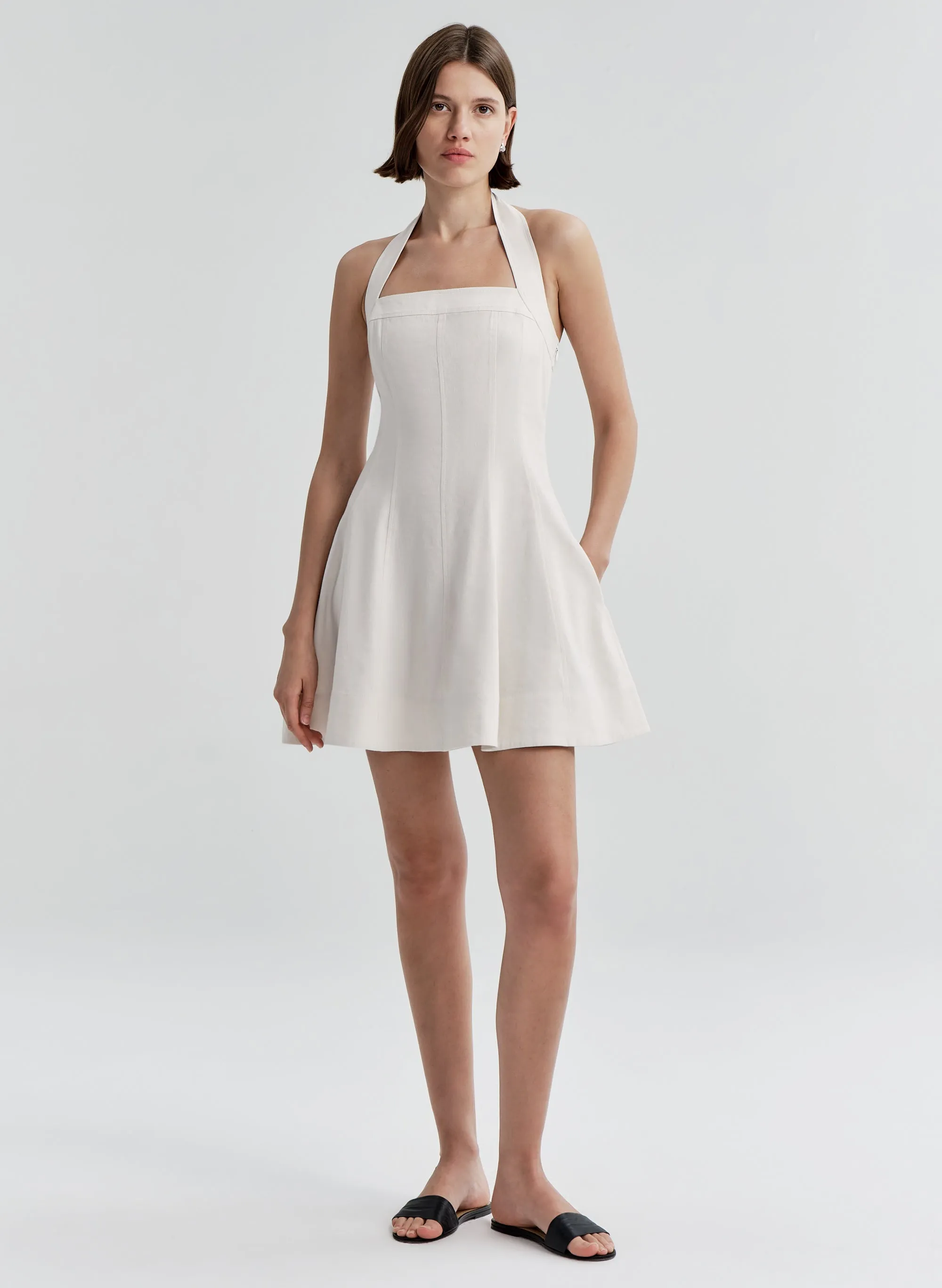 Elli Linen Mini Halter Dress sold by A.L.C.