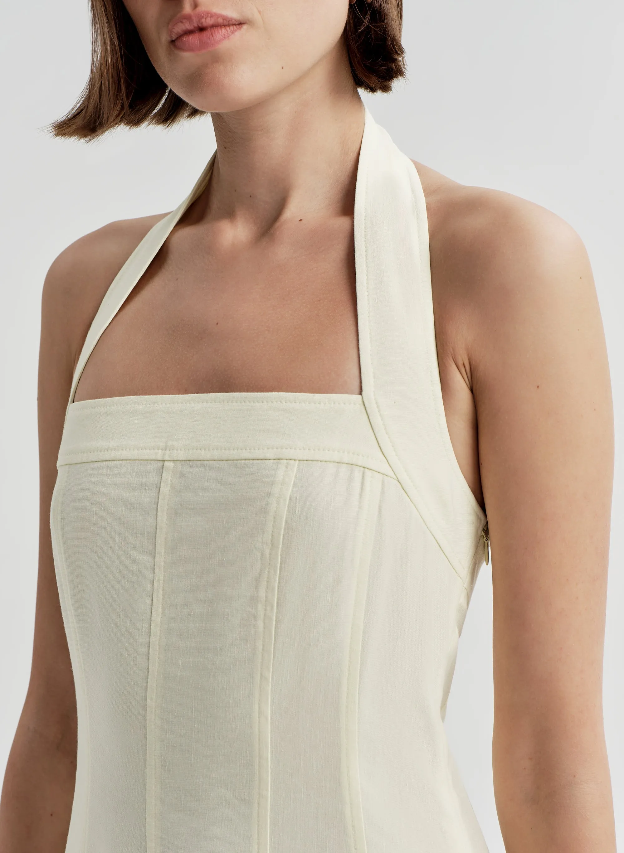 Elinor Linen Midi Halter Dress sold by A.L.C. product image thumbnail 2