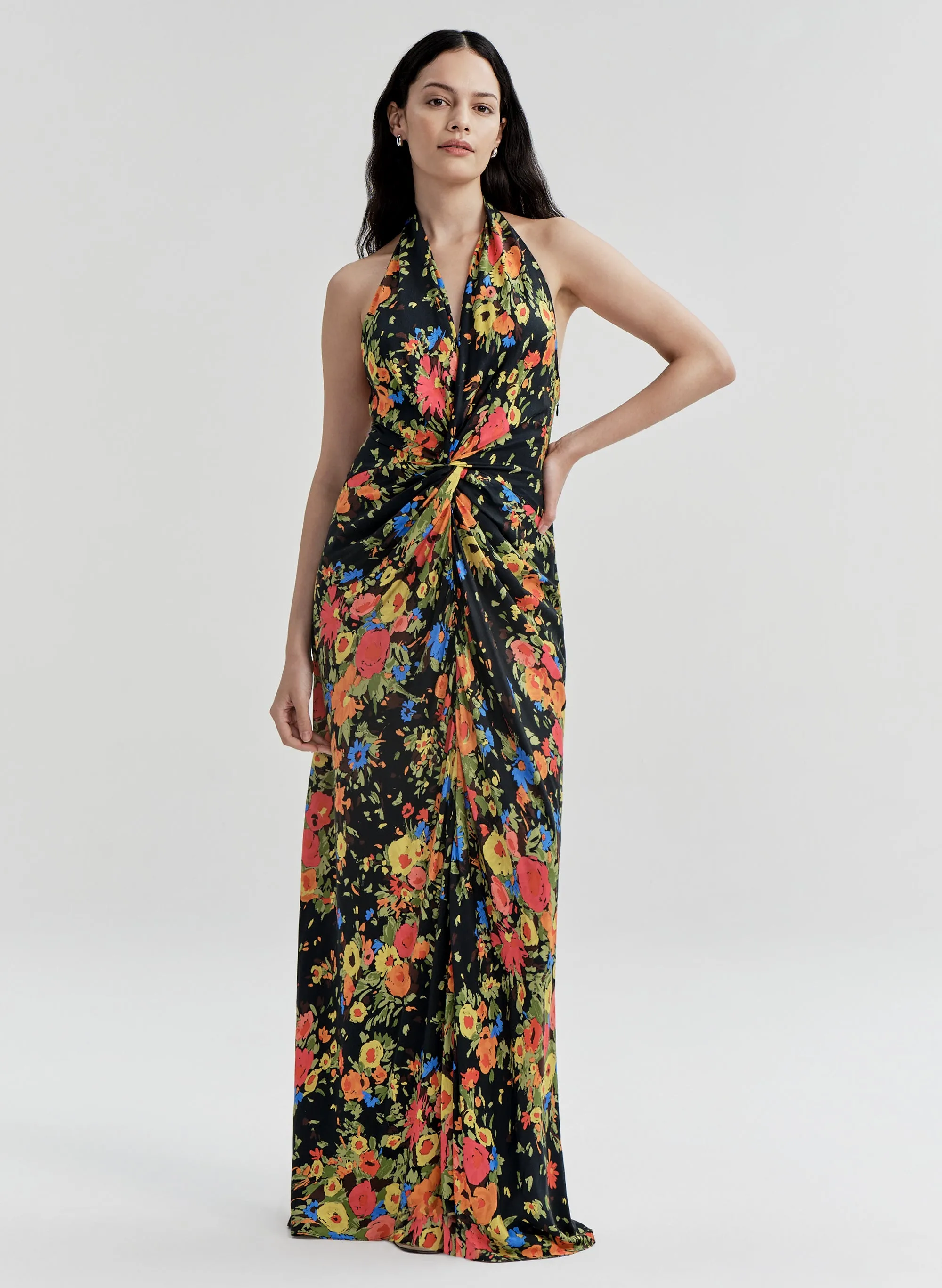 Mabel Floral Satin Gown sold by A.L.C.