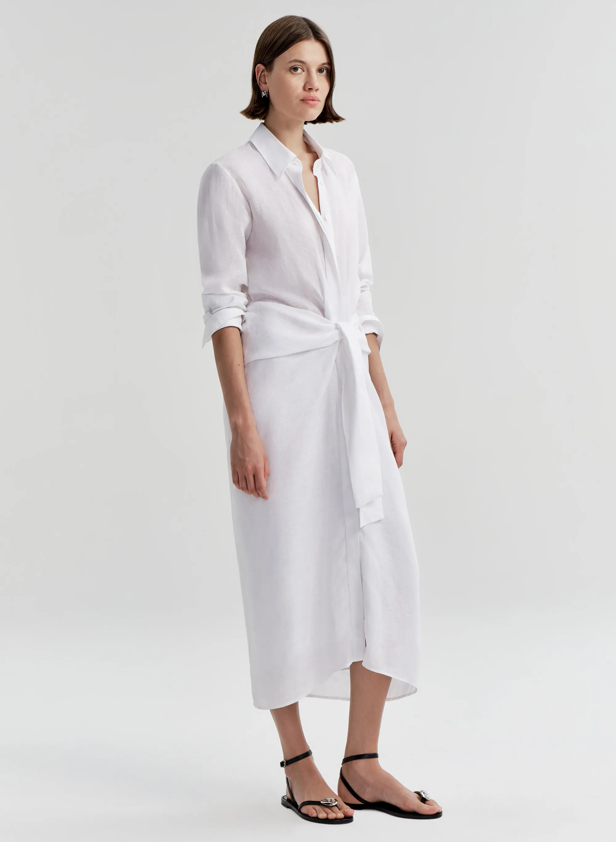 Mila Linen Midi Shirtdress sold by A.L.C. product image thumbnail 3