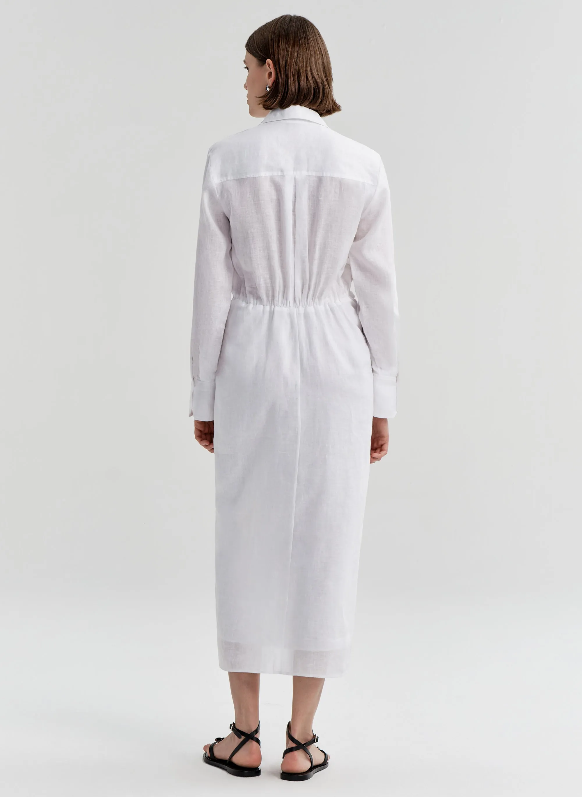 Mila Linen Midi Shirtdress sold by A.L.C. product image thumbnail 5