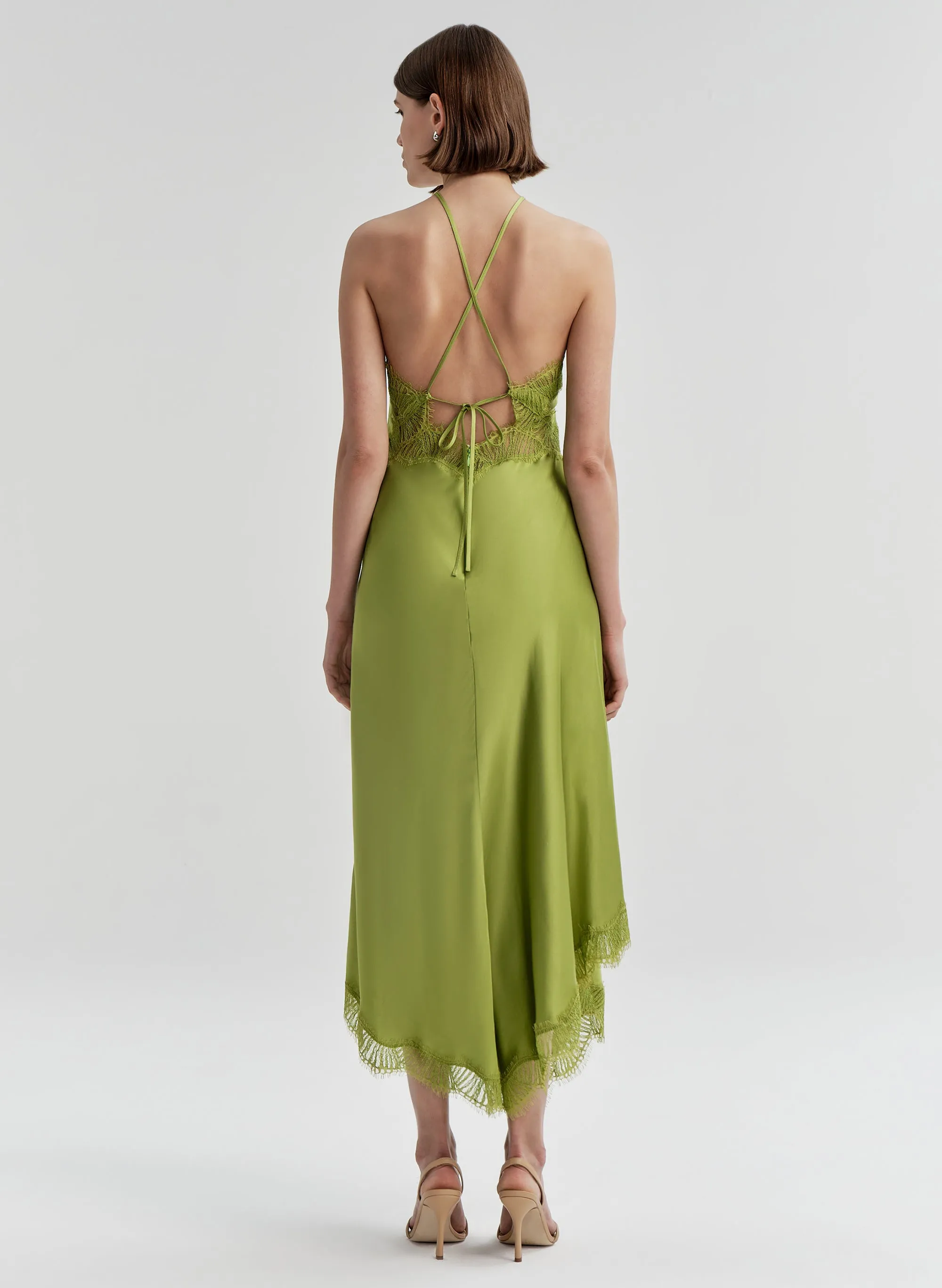 Lucia Satin and Lace Midi Dress sold by A.L.C. product image thumbnail 5