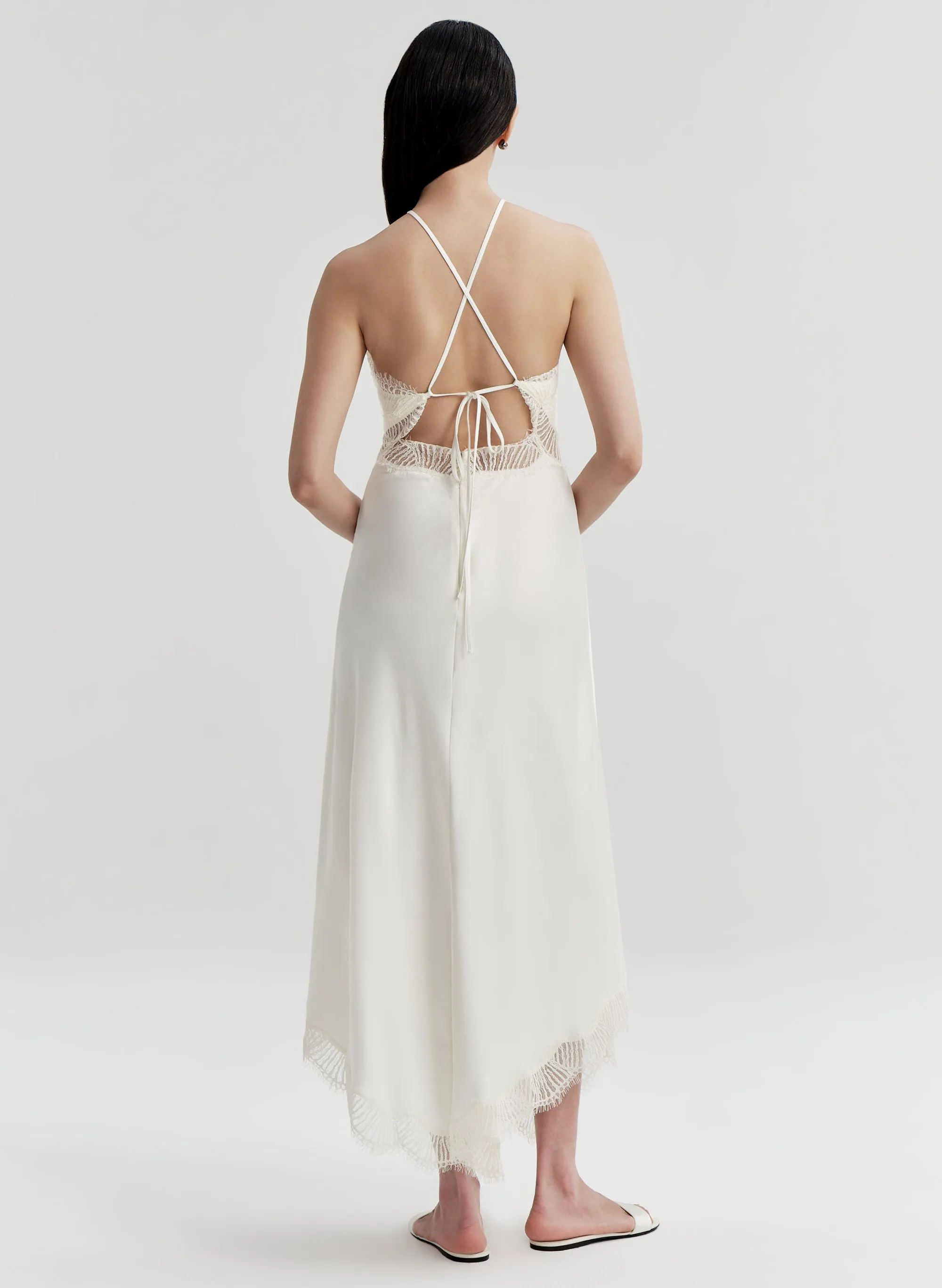 Lucia Satin and Lace Midi Dress sold by A.L.C. product image thumbnail 5