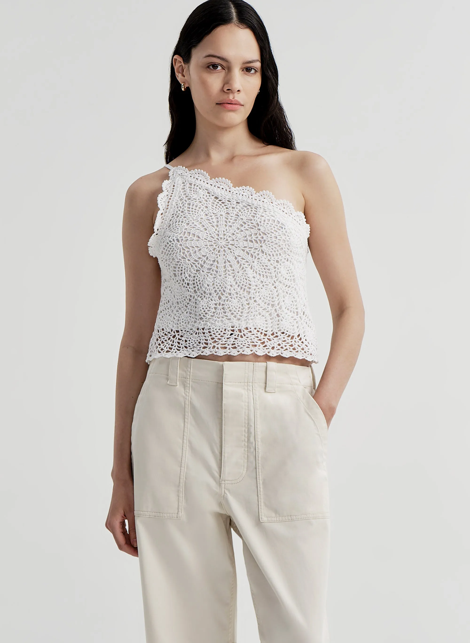 Kenzie Crochet One Shoulder Top sold by A.L.C.