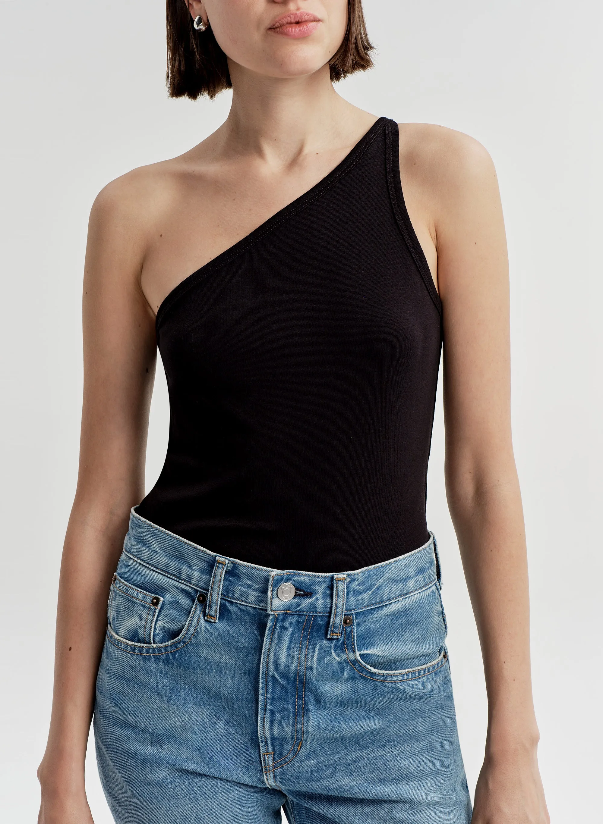 Marlee Cotton One Shoulder Tank sold by A.L.C. product image thumbnail 2