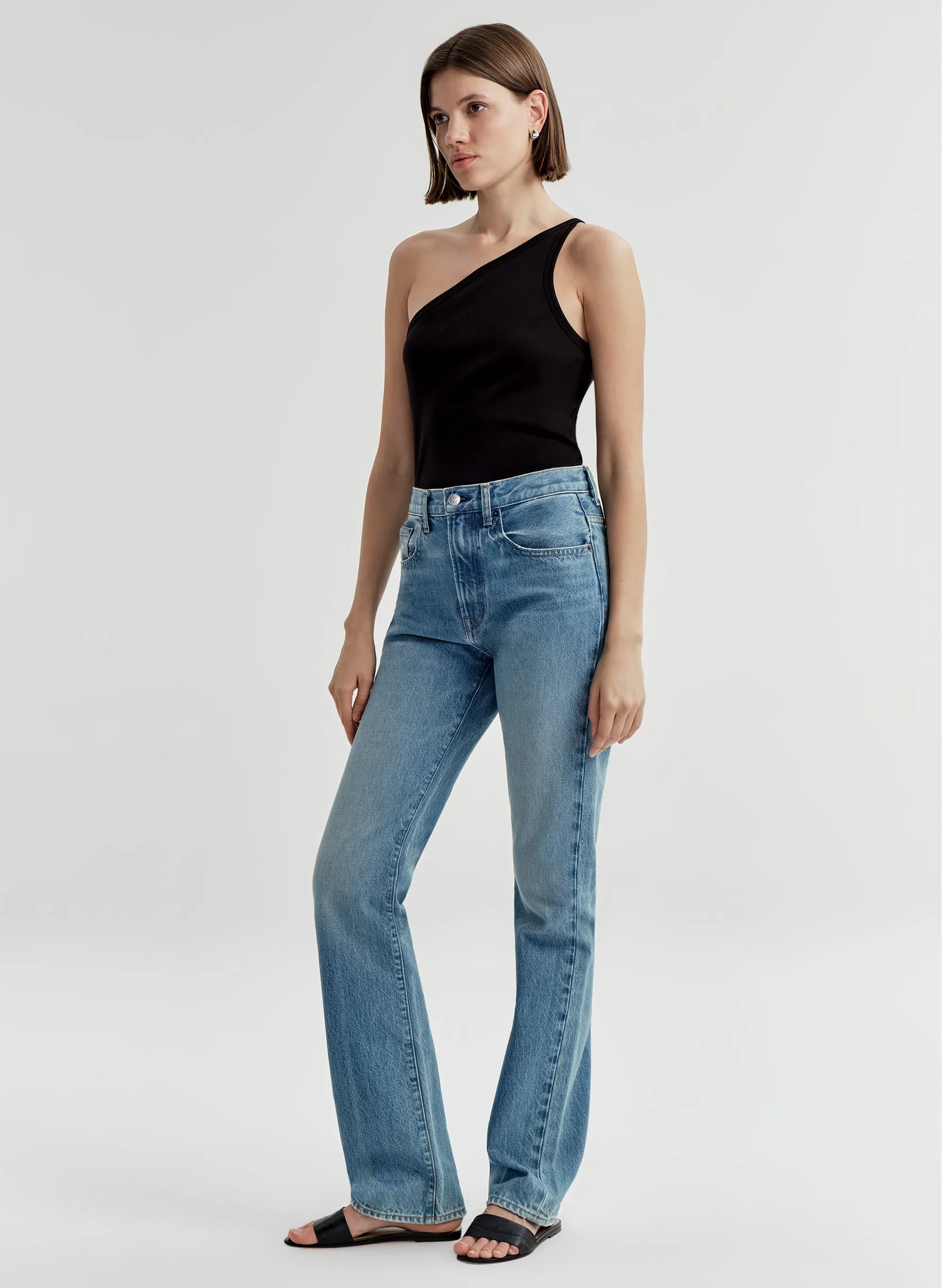 Marlee Cotton One Shoulder Tank sold by A.L.C. product image thumbnail 4