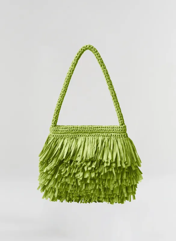 Janie Fringe Raffia Shoulder Bag made by A.L.C.