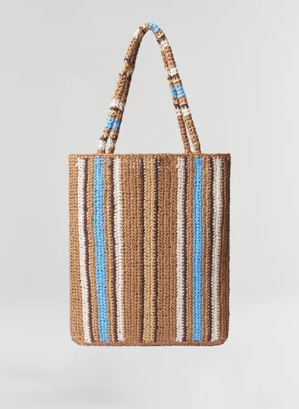 Daisy Striped Raffia Tote made by A.L.C.