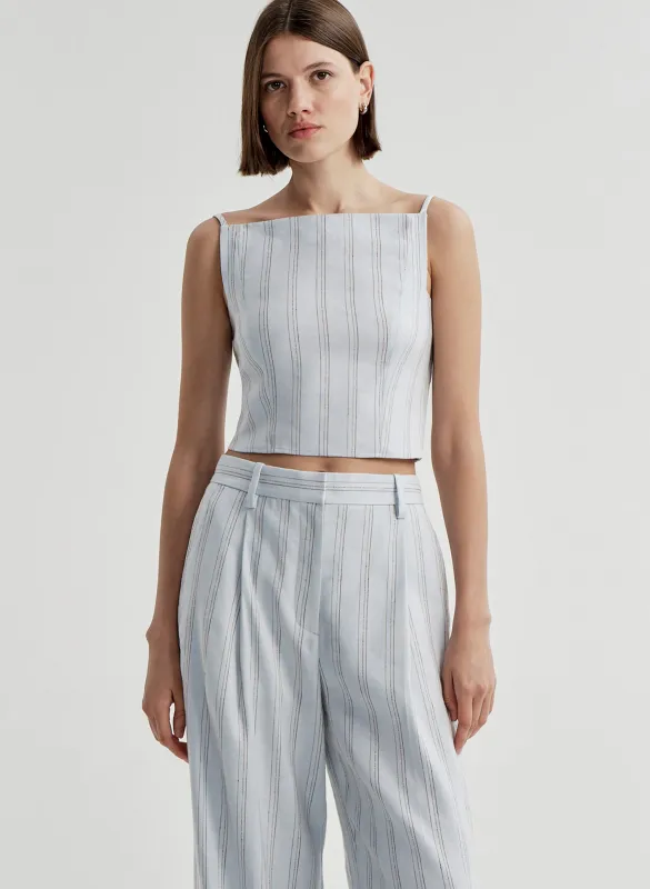 Elliott Linen Pinstripe Top made by A.L.C.