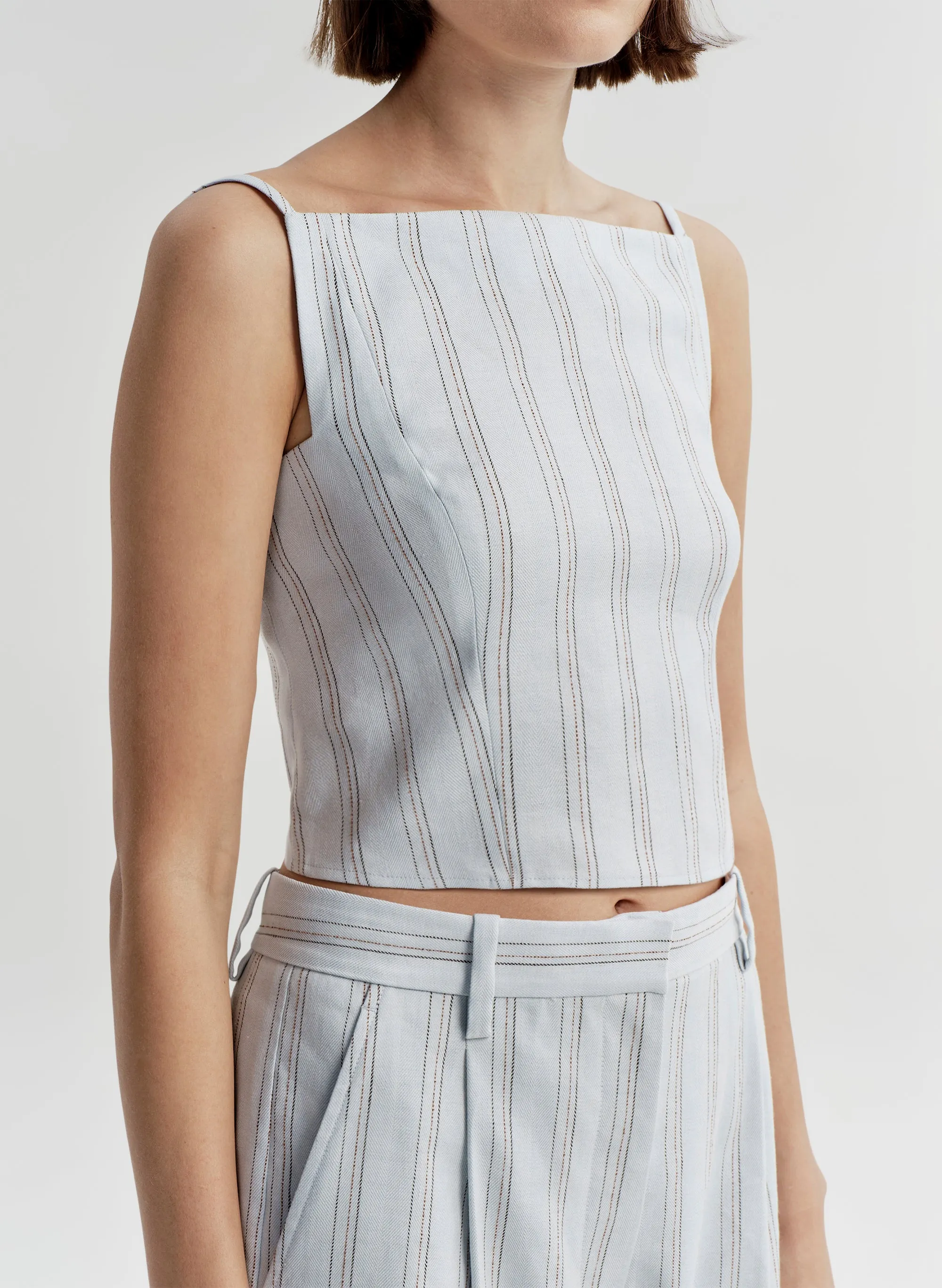 Elliott Linen Pinstripe Top sold by A.L.C. product image thumbnail 2