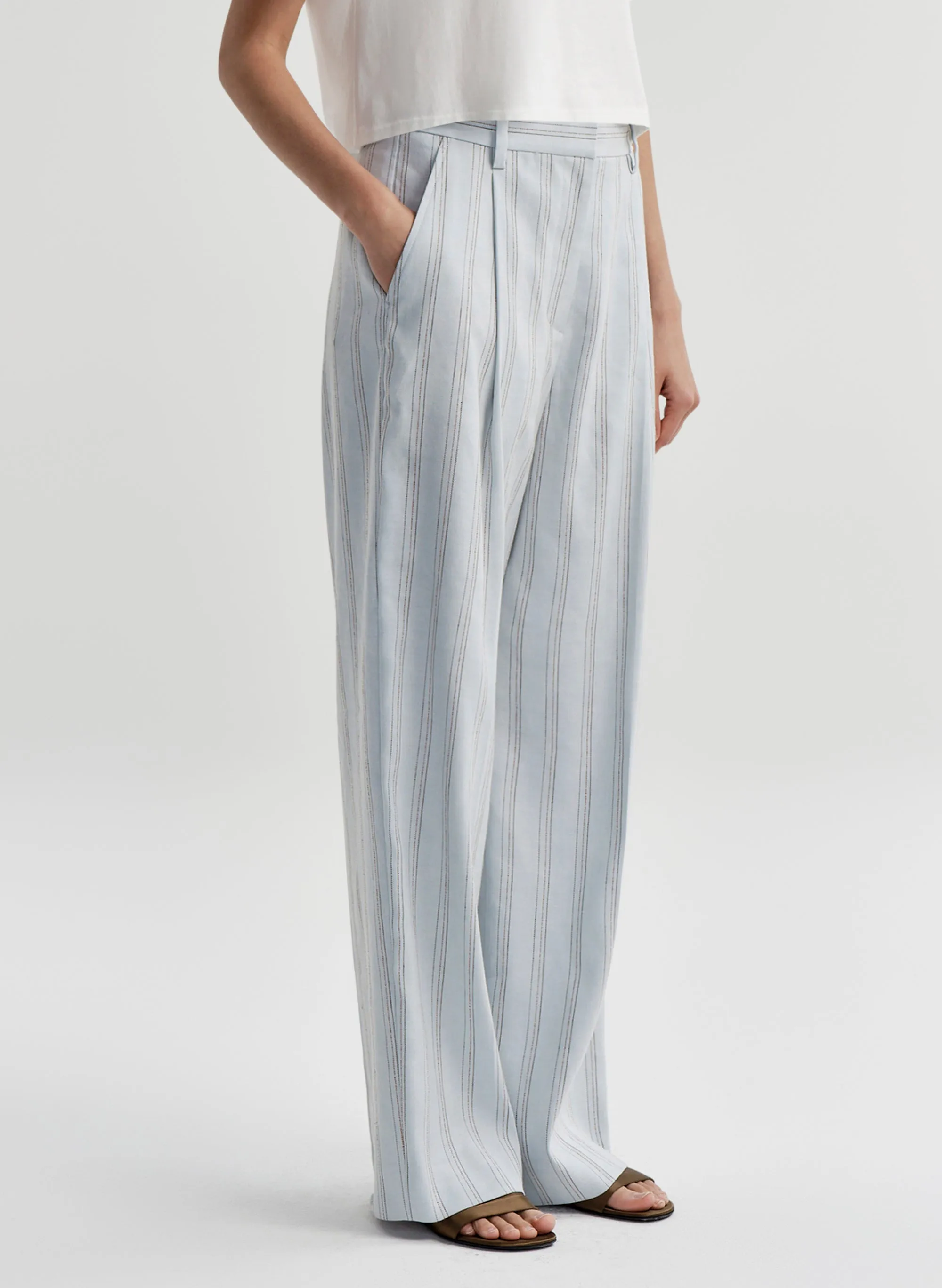 Winston Linen Pinstripe Pant sold by A.L.C. product image thumbnail 3