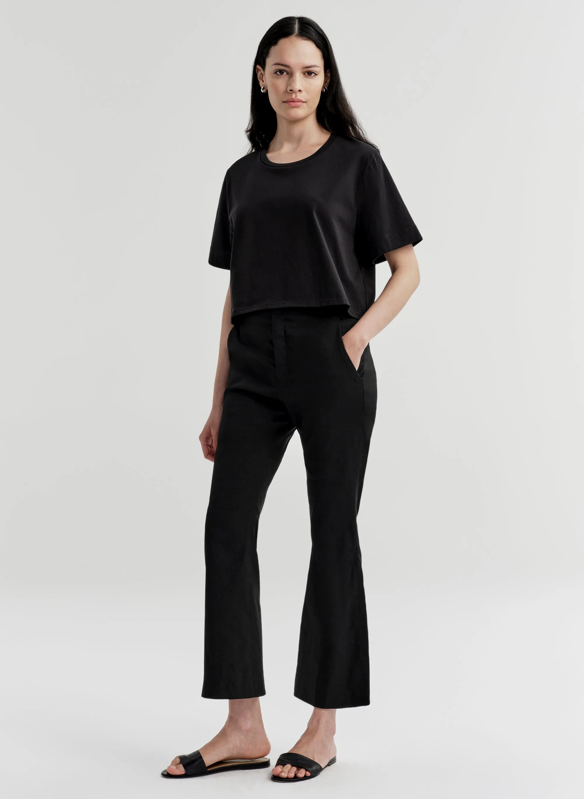 Cropped Sophie Linen Pant sold by A.L.C. product image thumbnail 4