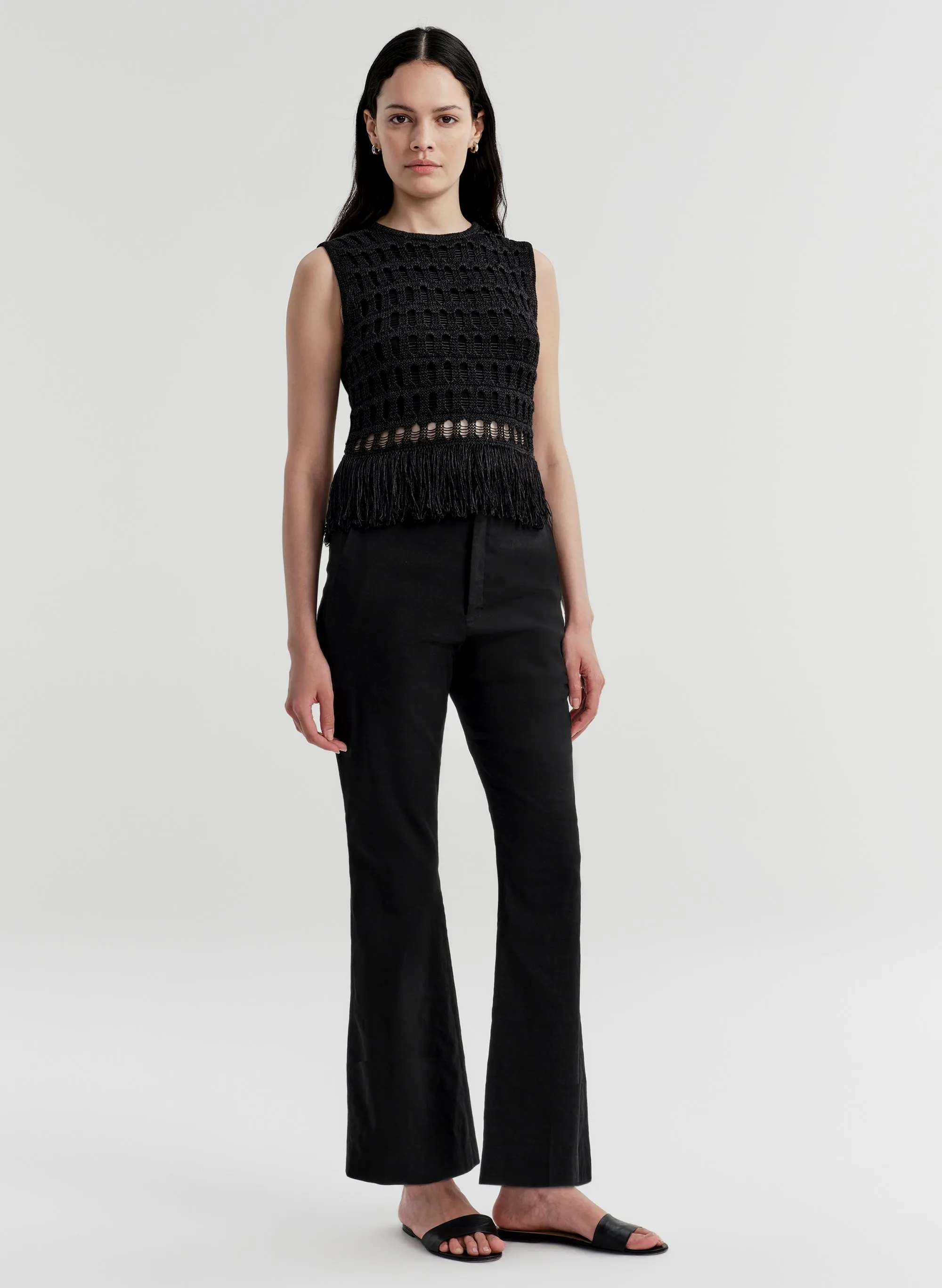 Esme Crochet Fringe Top sold by A.L.C. product image thumbnail 4