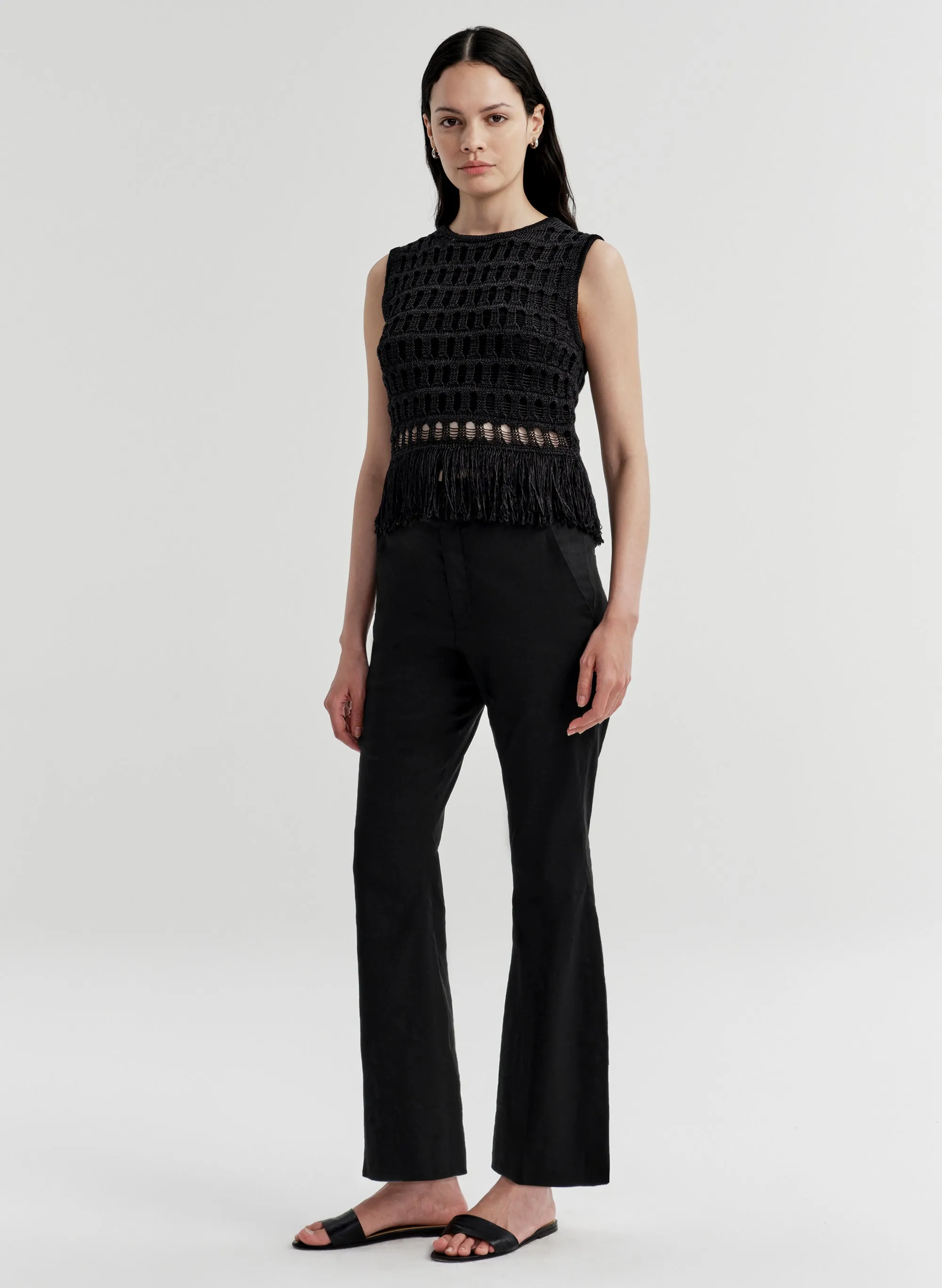 Esme Crochet Fringe Top sold by A.L.C. product image thumbnail 5