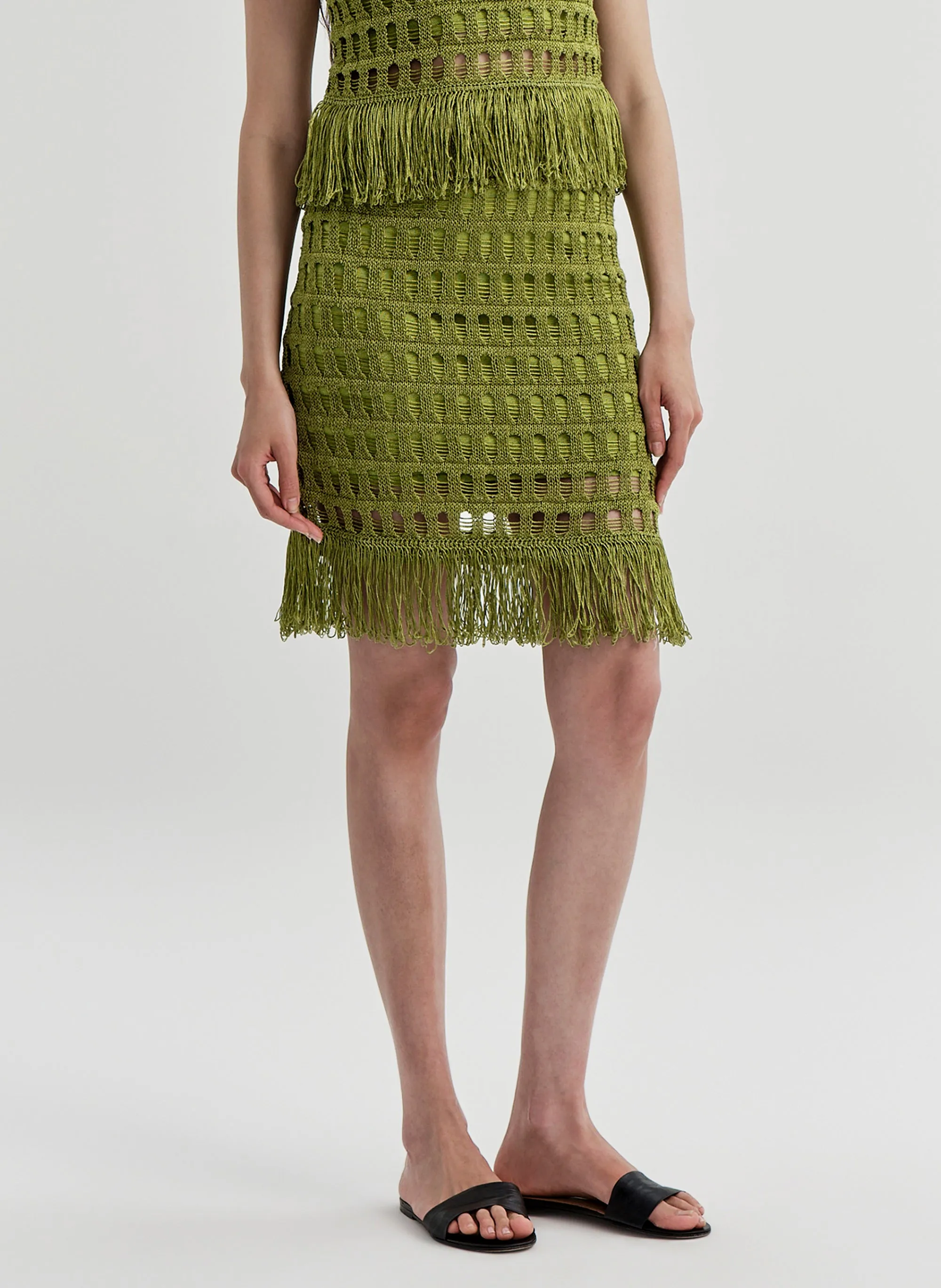 Tetá Crochet Fringe Mini Skirt sold by A.L.C. product image thumbnail 3