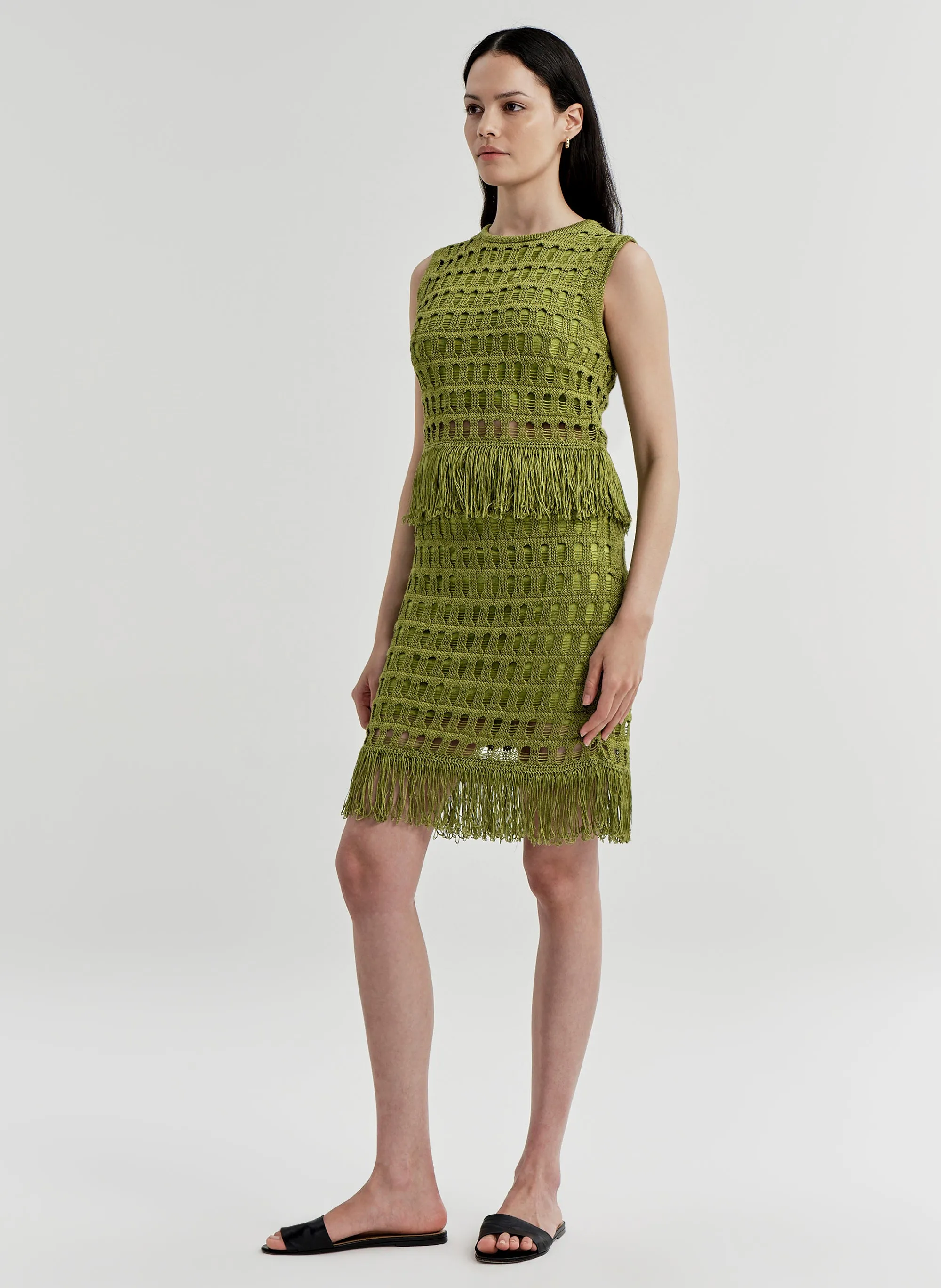 Tetá Crochet Fringe Mini Skirt sold by A.L.C. product image thumbnail 4