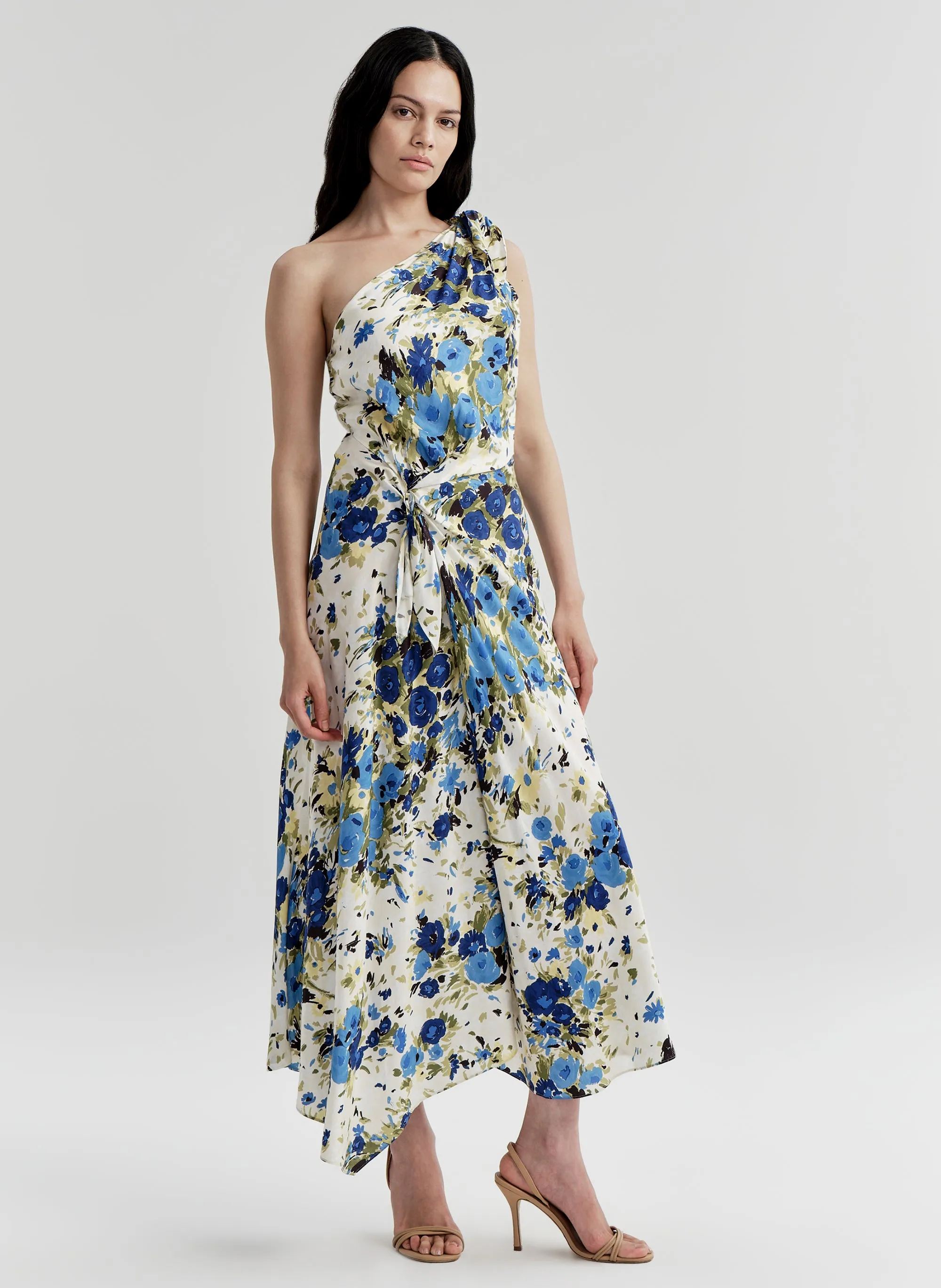Elliana Floral One Shoulder Midi Dress sold by A.L.C. product image thumbnail 3