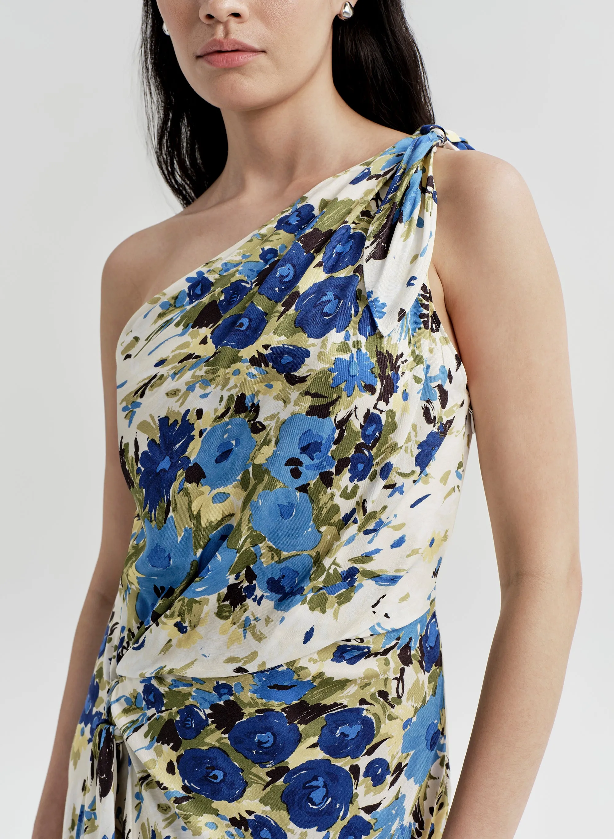 Elliana Floral One Shoulder Midi Dress sold by A.L.C. product image thumbnail 2