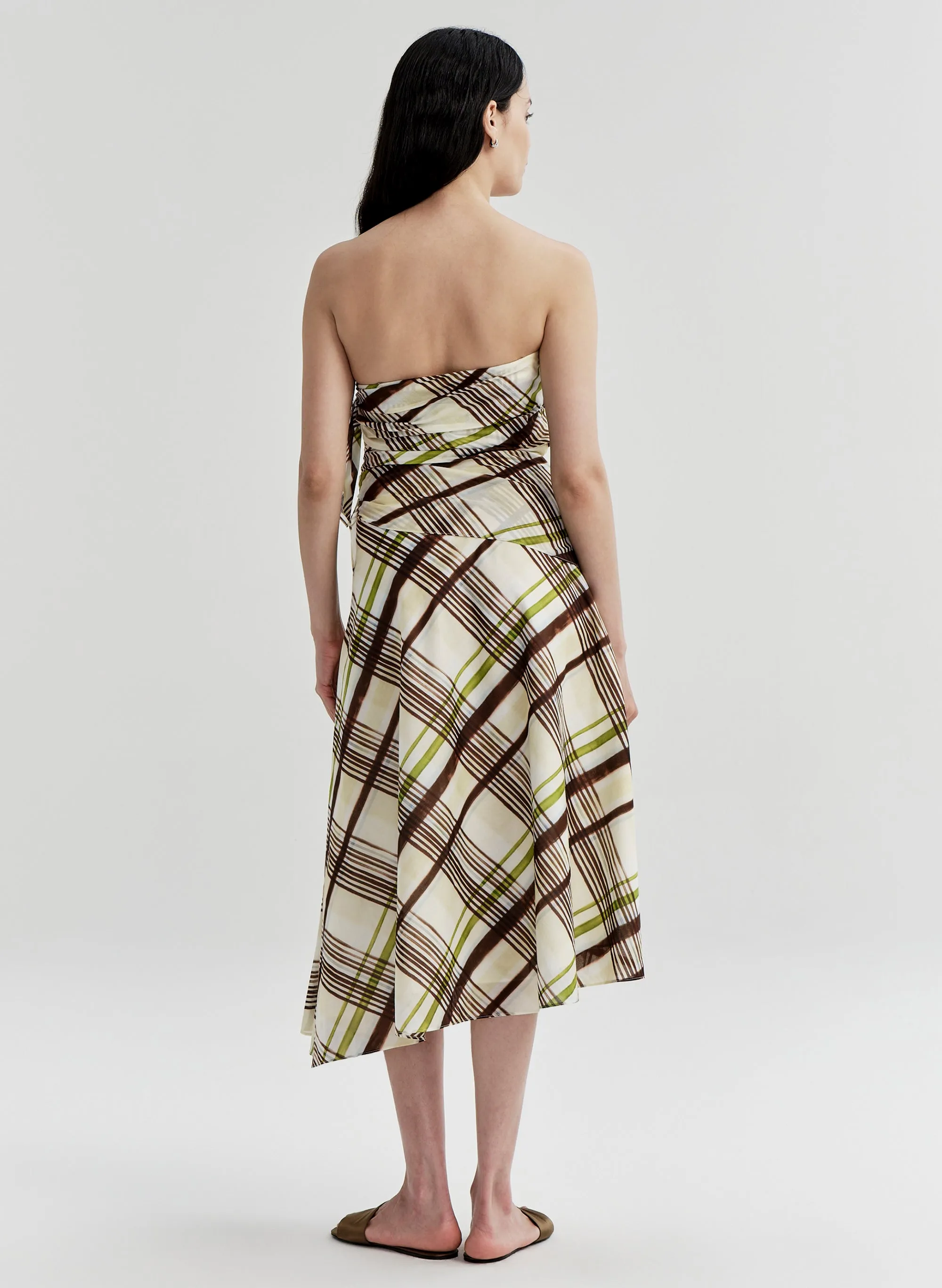 Tessa Plaid Cotton Midi Dress sold by A.L.C. product image thumbnail 5