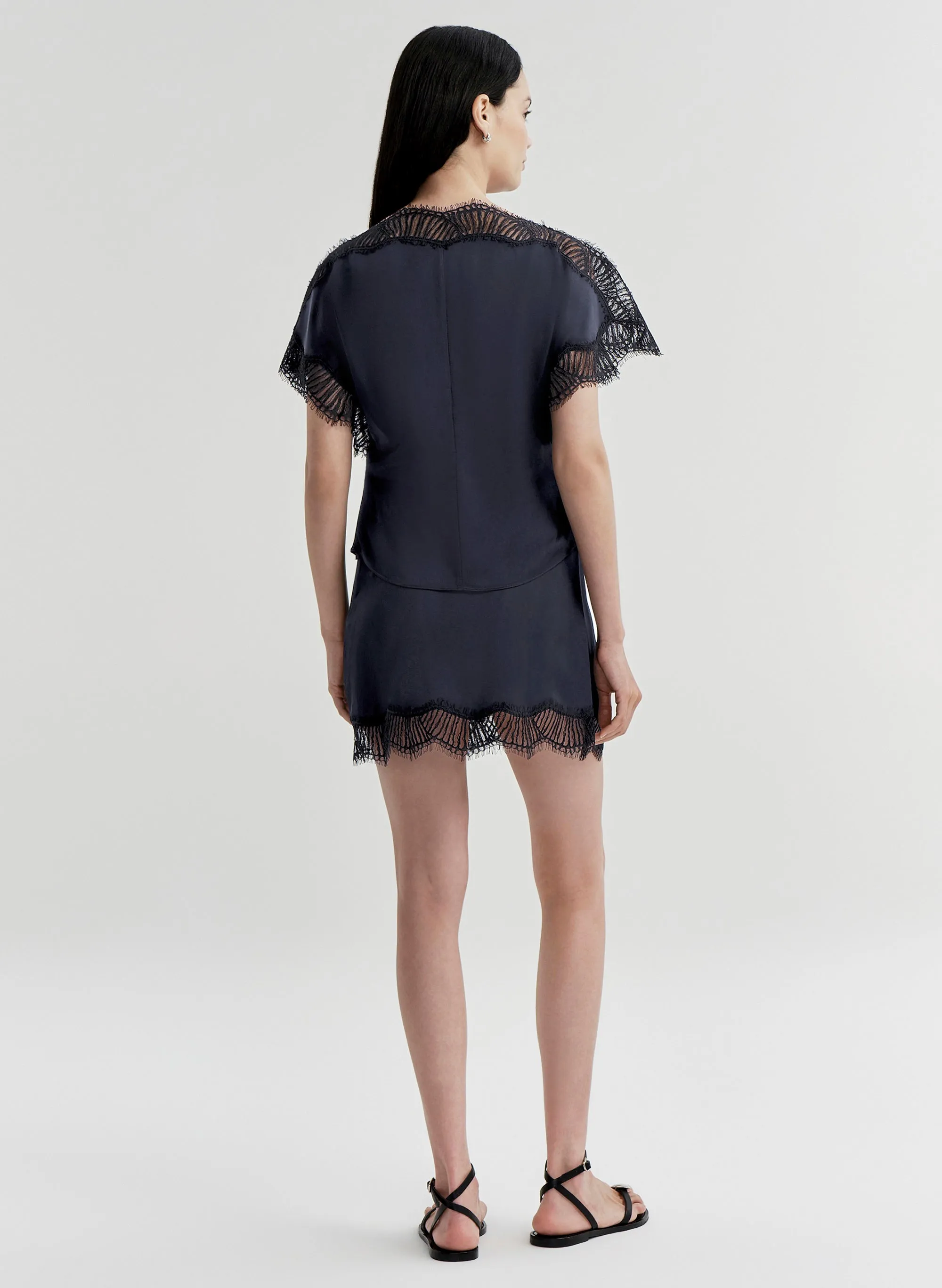Luna Satin and Lace Top sold by A.L.C. product image thumbnail 5