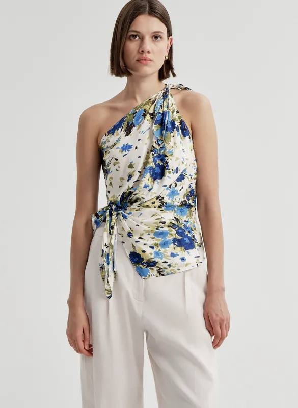 Elliana Floral One Shoulder Top made by A.L.C.