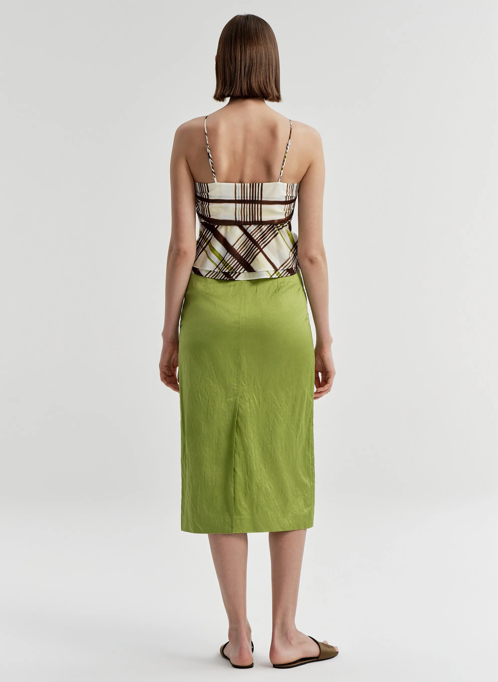 Hailey Plaid Cotton Tie Front Top sold by A.L.C. product image thumbnail 5