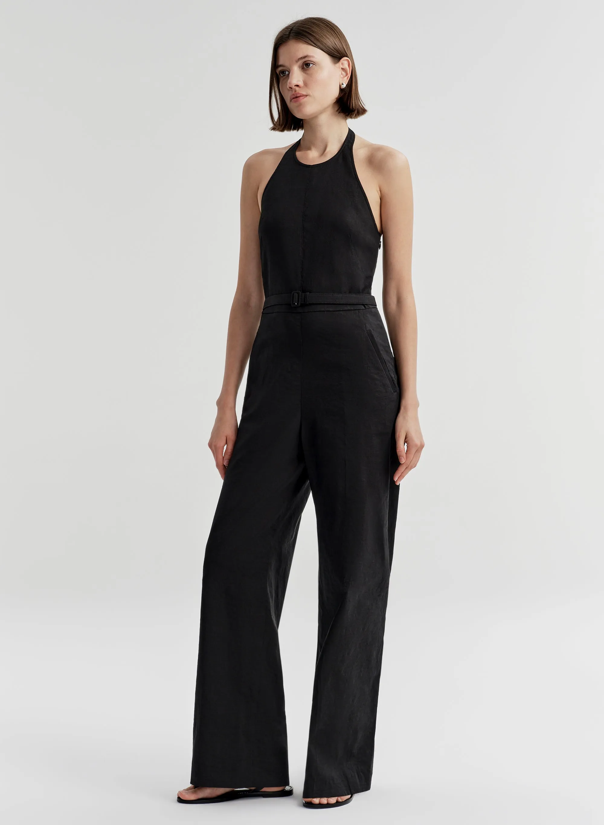 Sylvie Linen Halter Jumpsuit sold by A.L.C. product image thumbnail 5