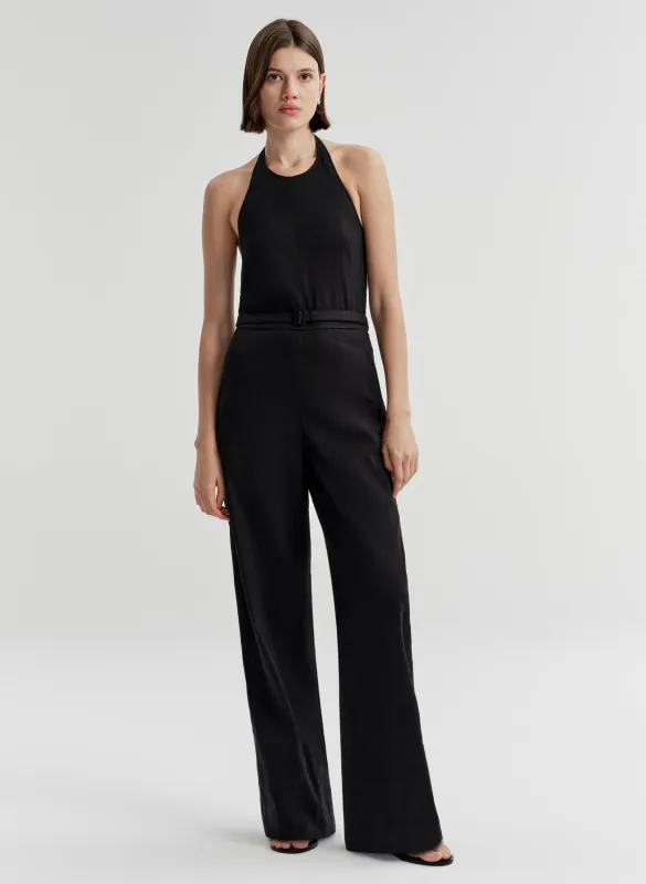 Sylvie Linen Halter Jumpsuit made by A.L.C.
